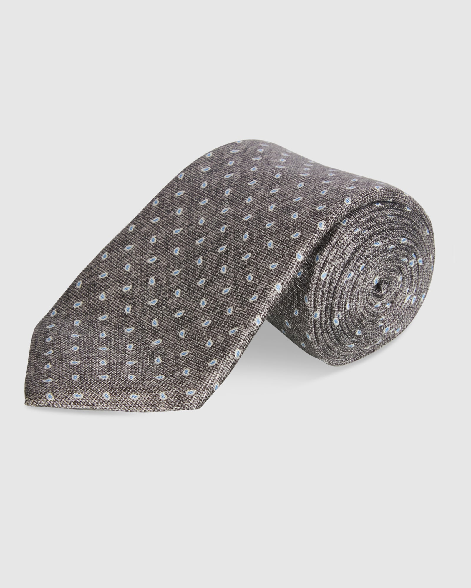 ABELARD SILK TIE - CHARCOAL