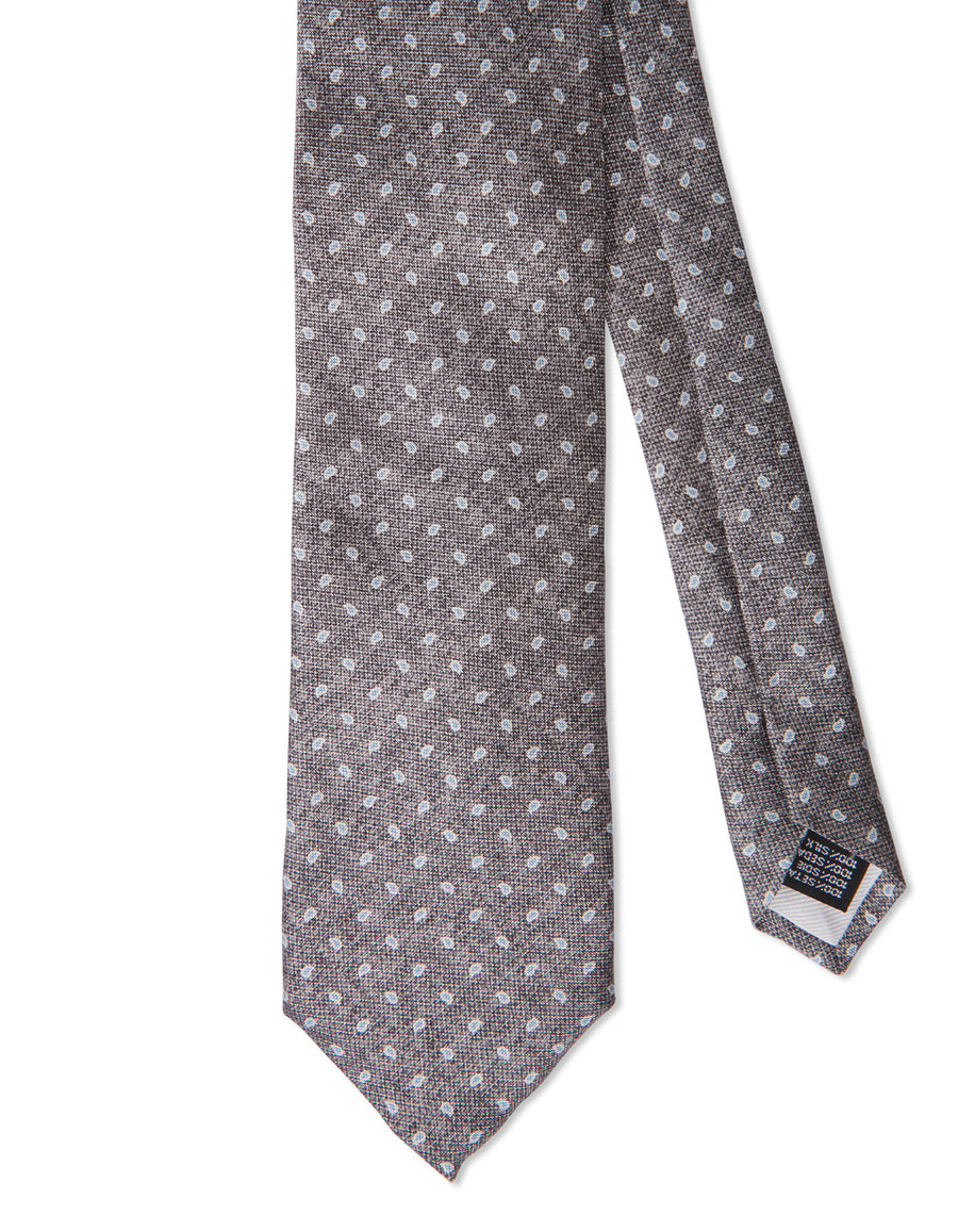 Subtle Dot Print Silk Tie