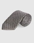 ABELARD SILK TIE - CHARCOAL