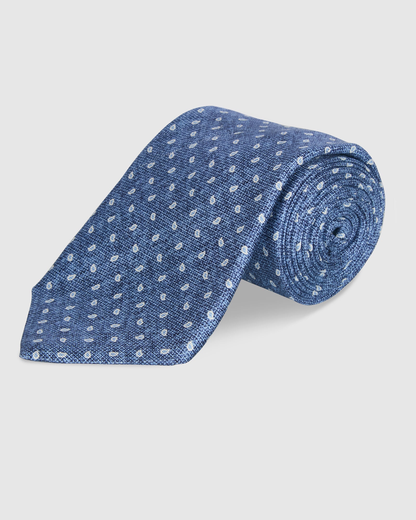 ABELARD SILK TIE - DENIM