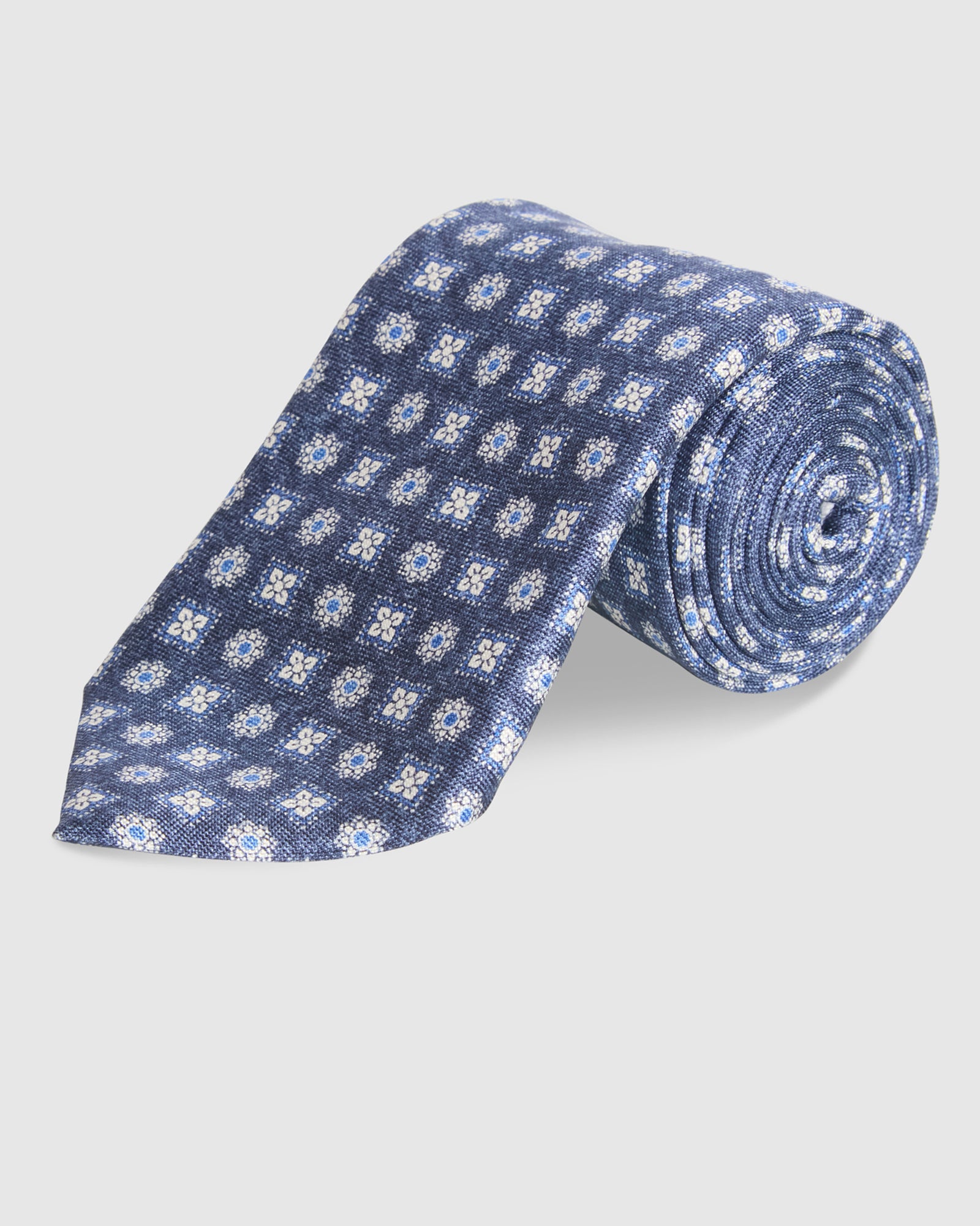 ABELARD SILK TIE - NAVY
