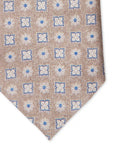 Squares Medallion Print Silk Tie