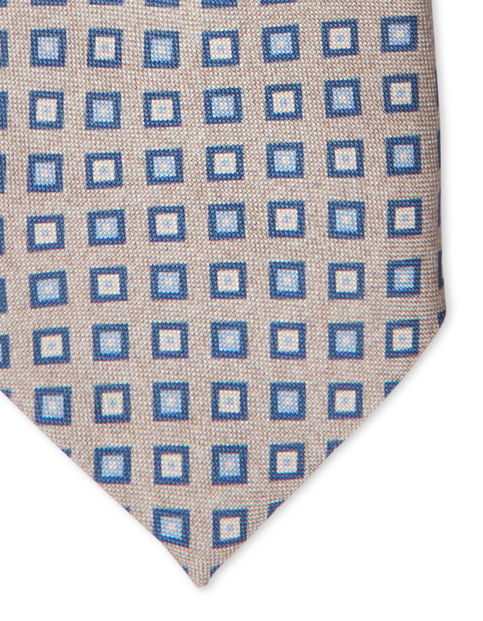 Italian Silk Tie Earth-Hues Print
