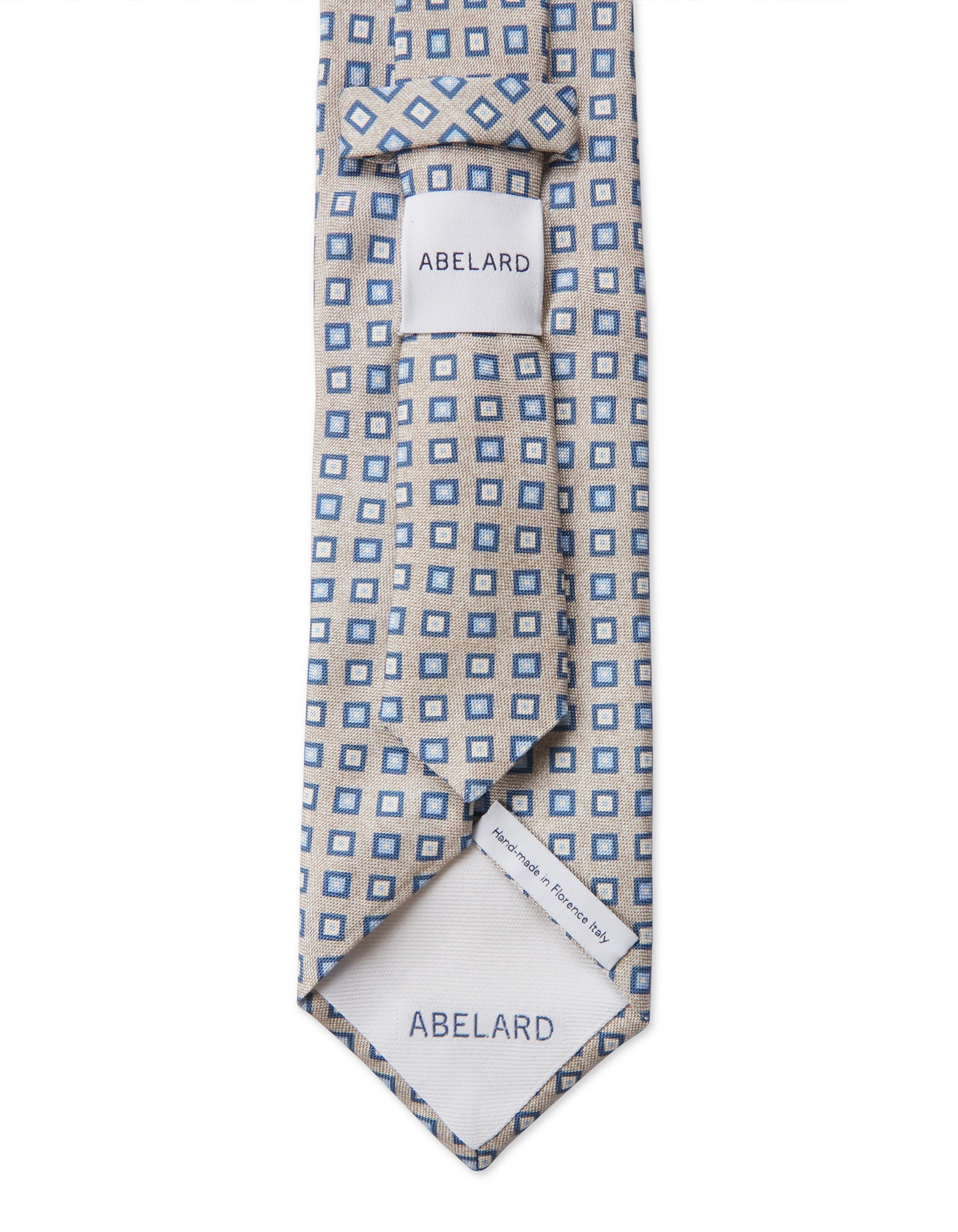 Italian Silk Tie Earth-Hues Print