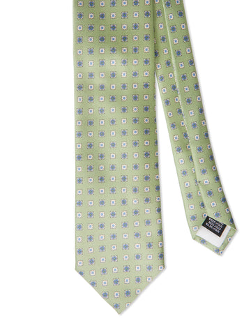 Classic Geo Print Silk Tie