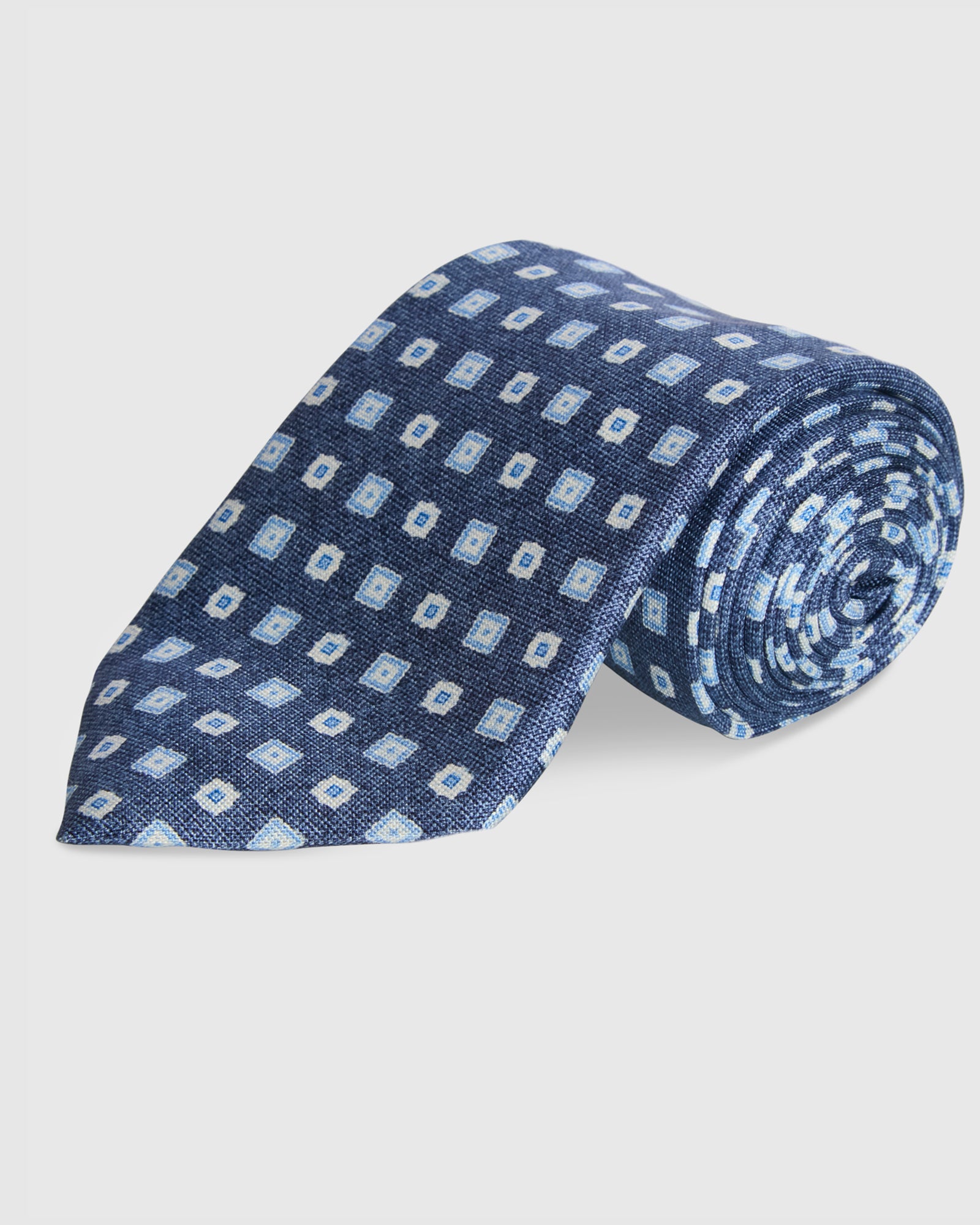 ABELARD SILK TIE - BLUE MARLE