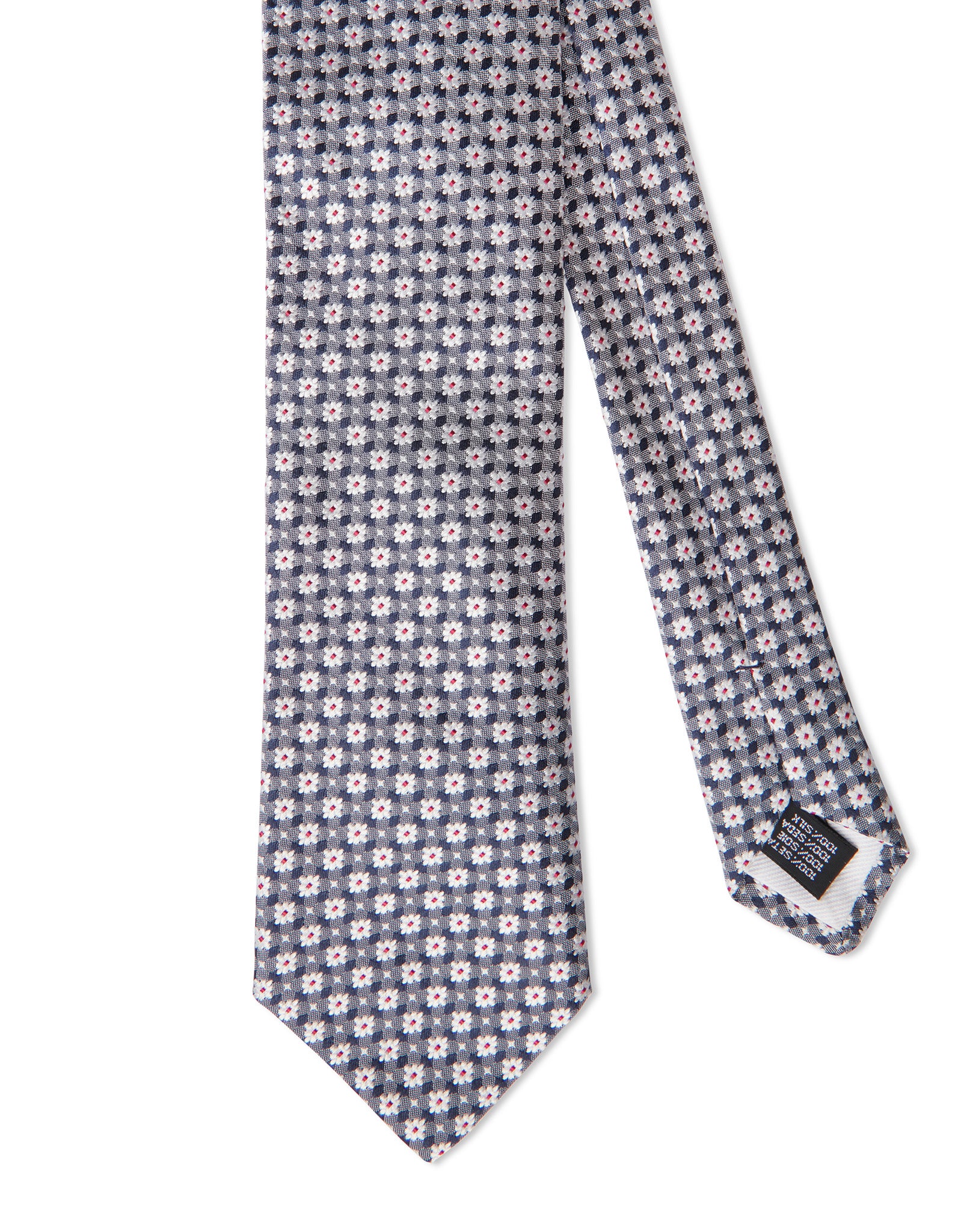 Italian Silk Tie Small Neat Design Weave