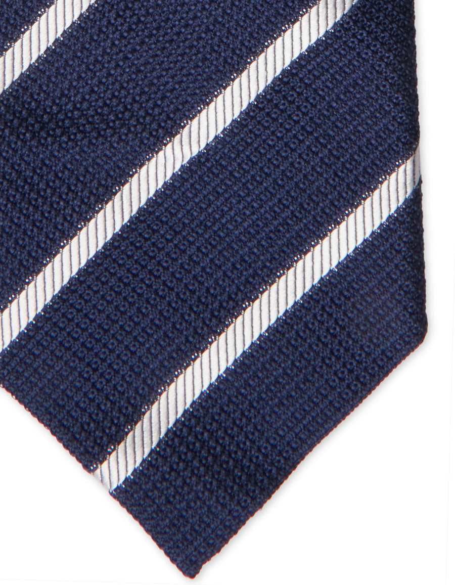 Sharp Stripe Silk Tie