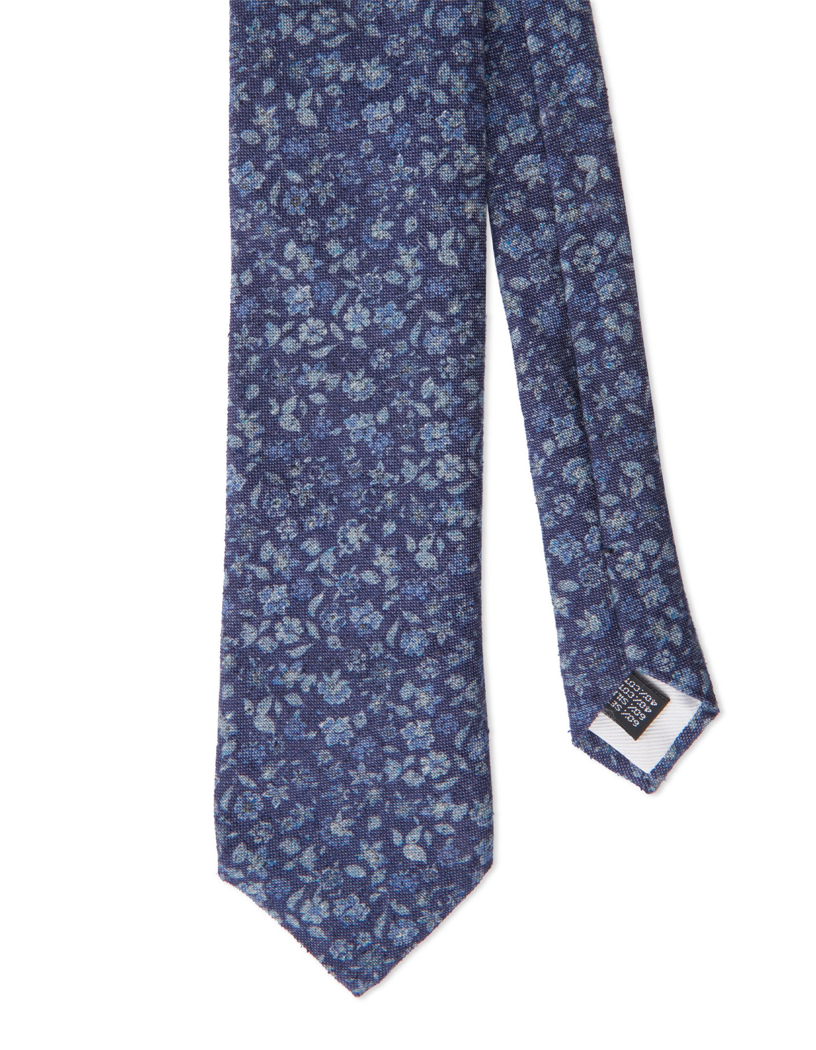 Italian Cotton Silk Tie Dell'acqua Print