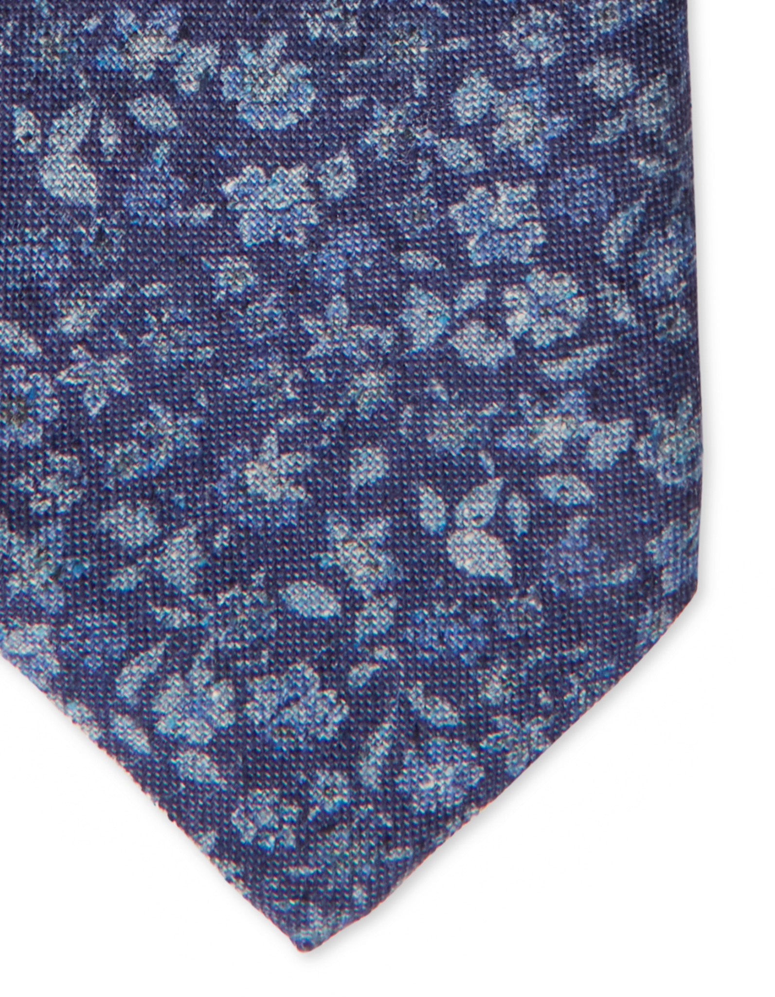 Italian Cotton Silk Tie Dell'acqua Print