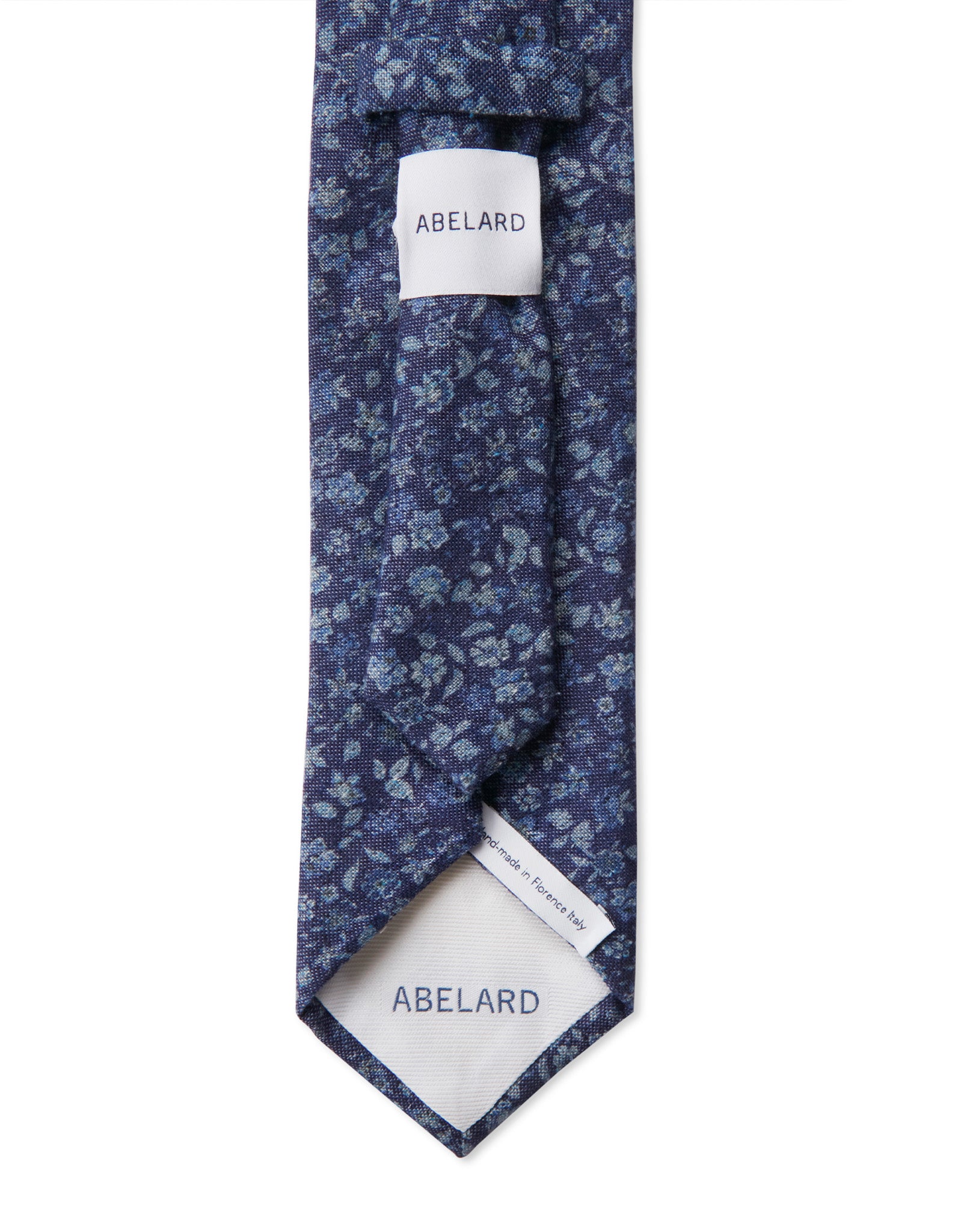 Italian Cotton Silk Tie Dell'acqua Print