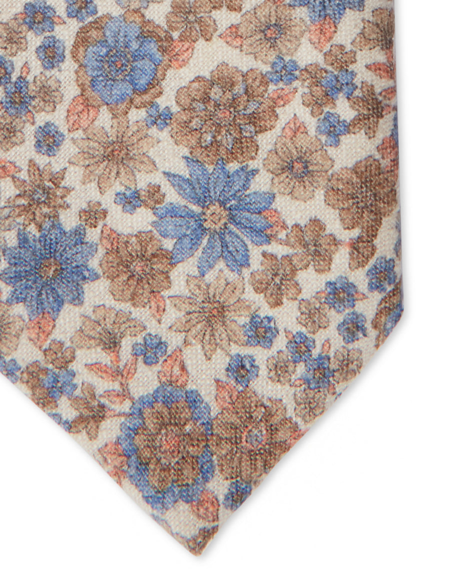 Foglia Leaf Print Silk Tie