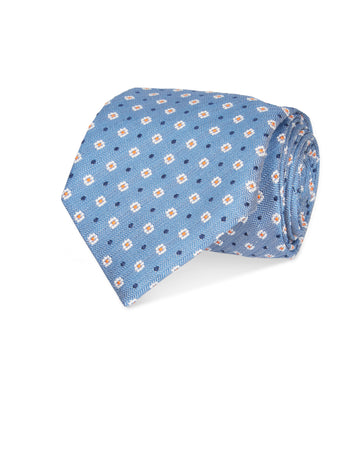 Italian Silk Tie Floral Spot Print