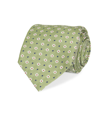 Italian Silk Tie Floral Spot Print