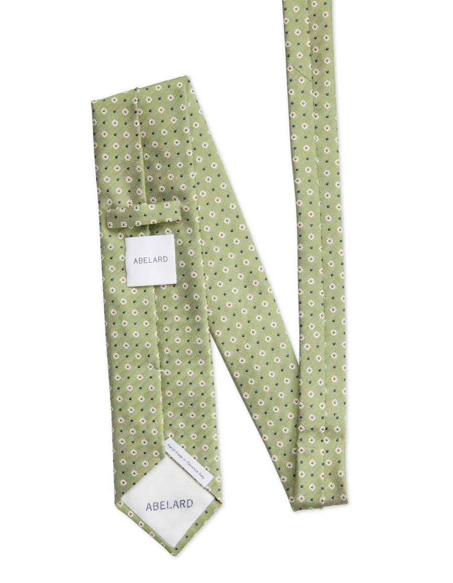 Italian Silk Tie Floral Spot Print