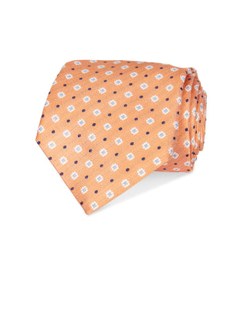 Italian Silk Tie Floral Spot Print