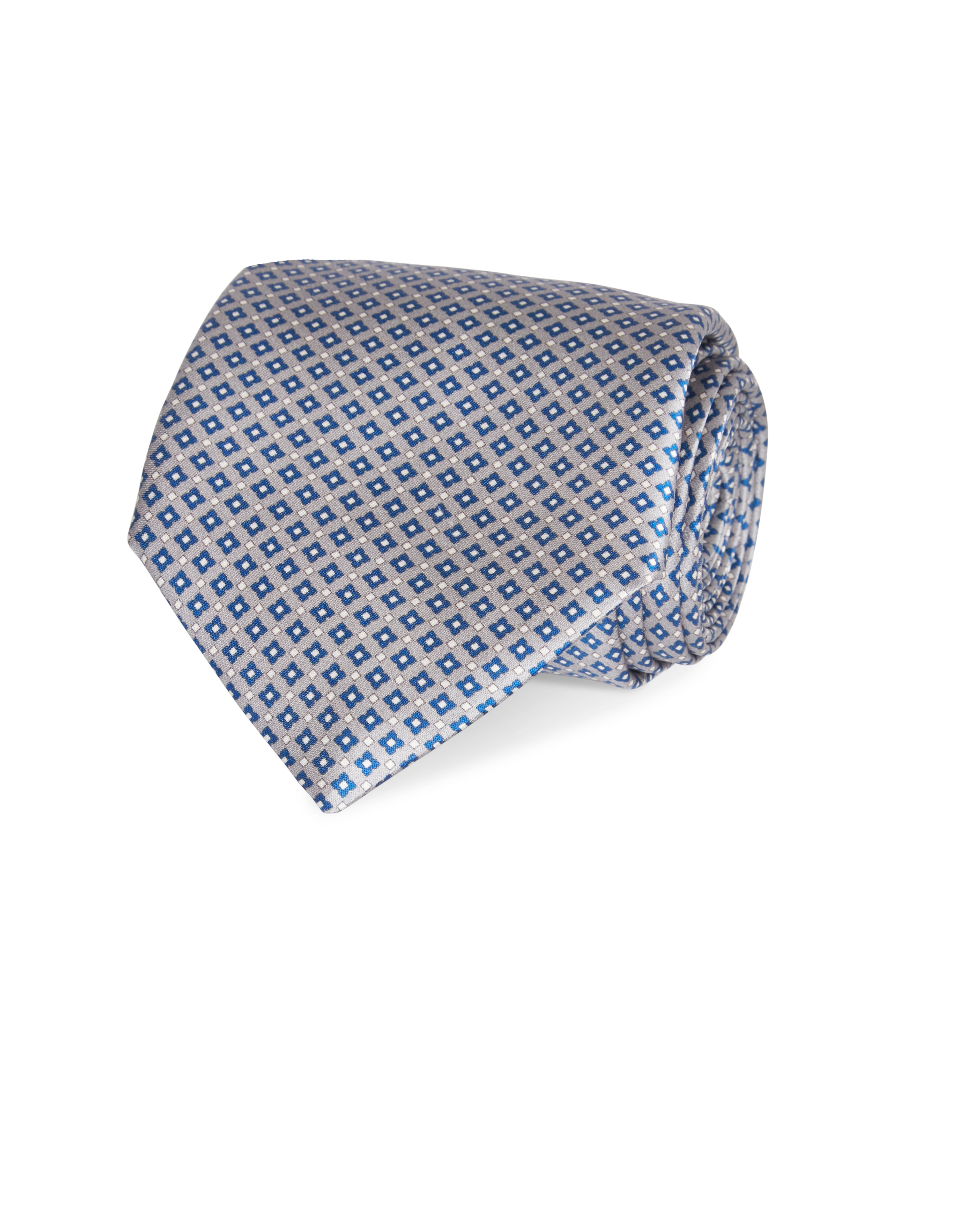 Italian Silk Tie Geometric Diamond Print