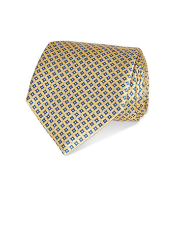 Italian Silk Tie Geometric Diamond Print