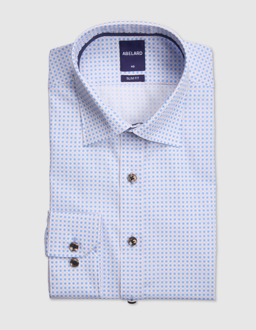 MINI MALTESE DOT PRINT SHIRT SLIM FIT
