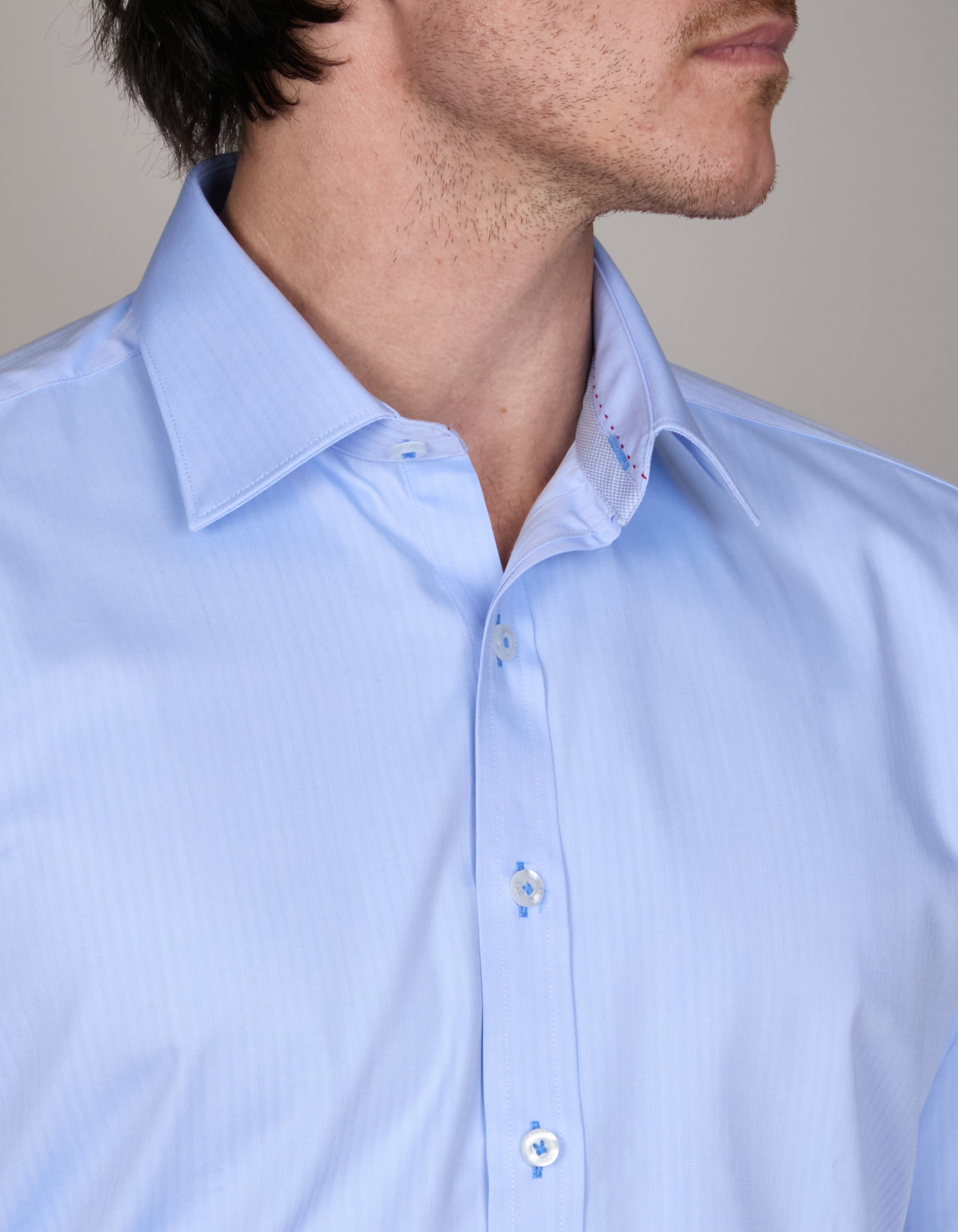 BAMBOO-TENCEL HERRINGBONE SHIRT SLIM FIT