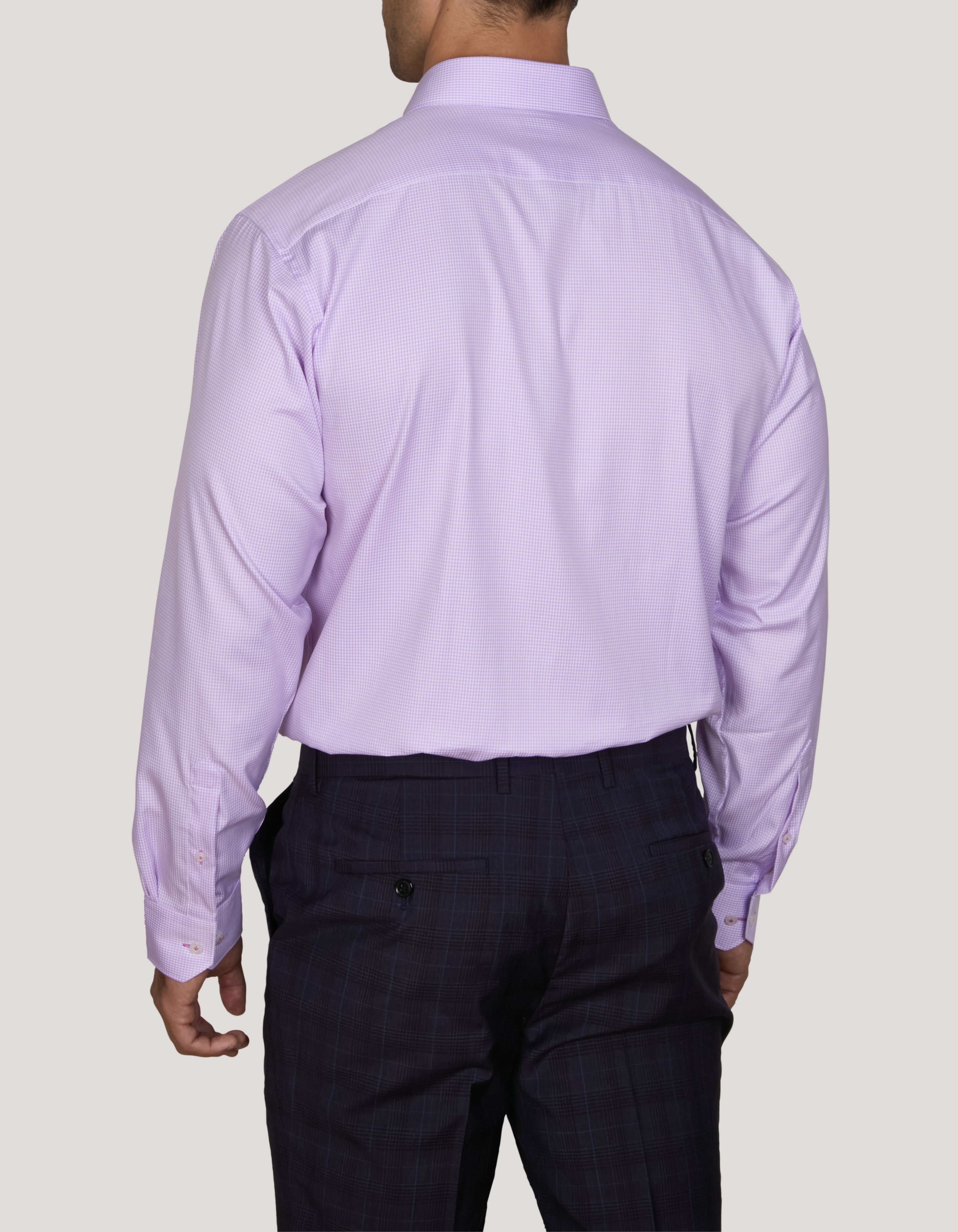 BAMBOO-TENCEL MICRO CHECK SHIRT CLASSIC FIT