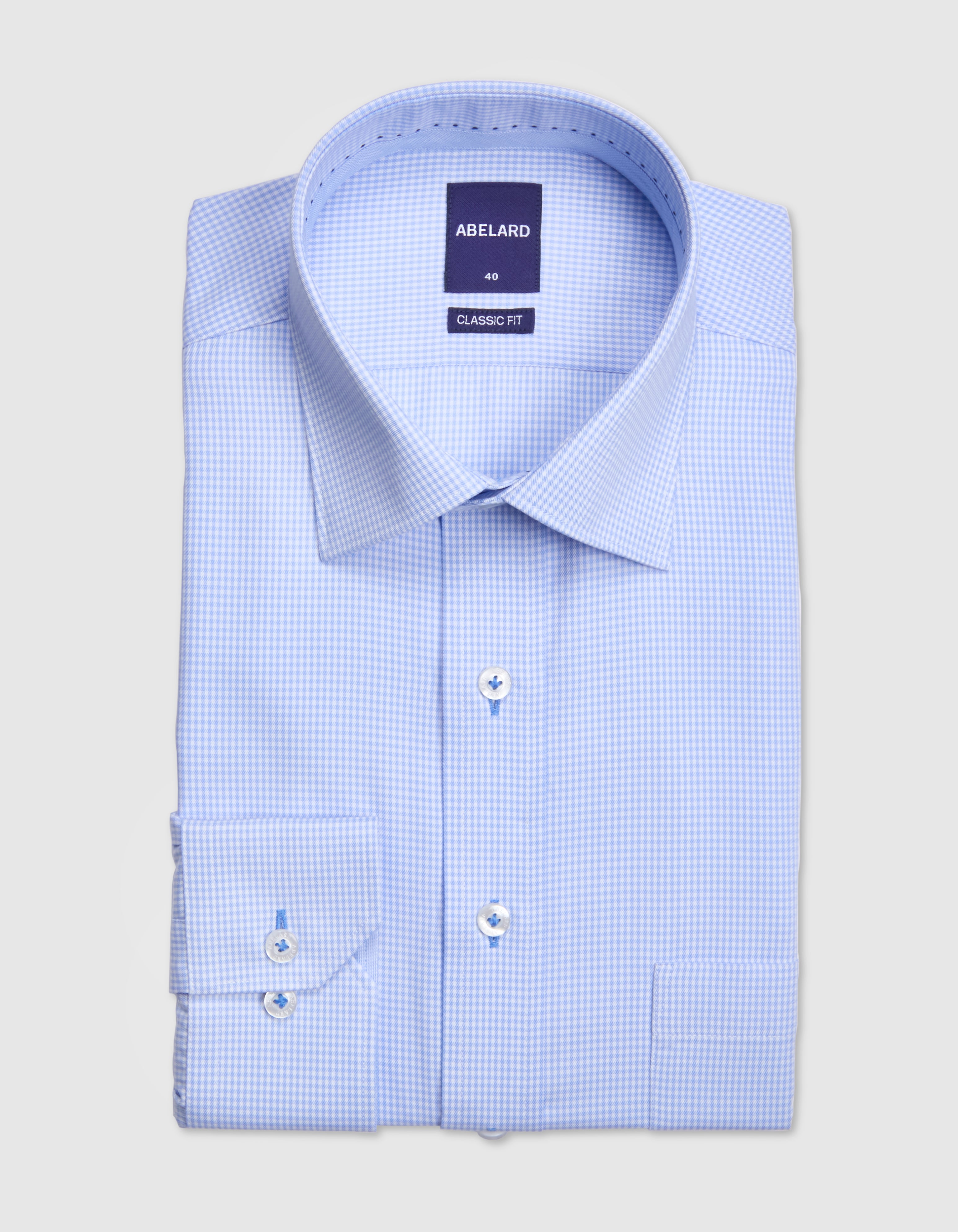 BAMBOO-TENCEL MICRO CHECK SHIRT CLASSIC FIT