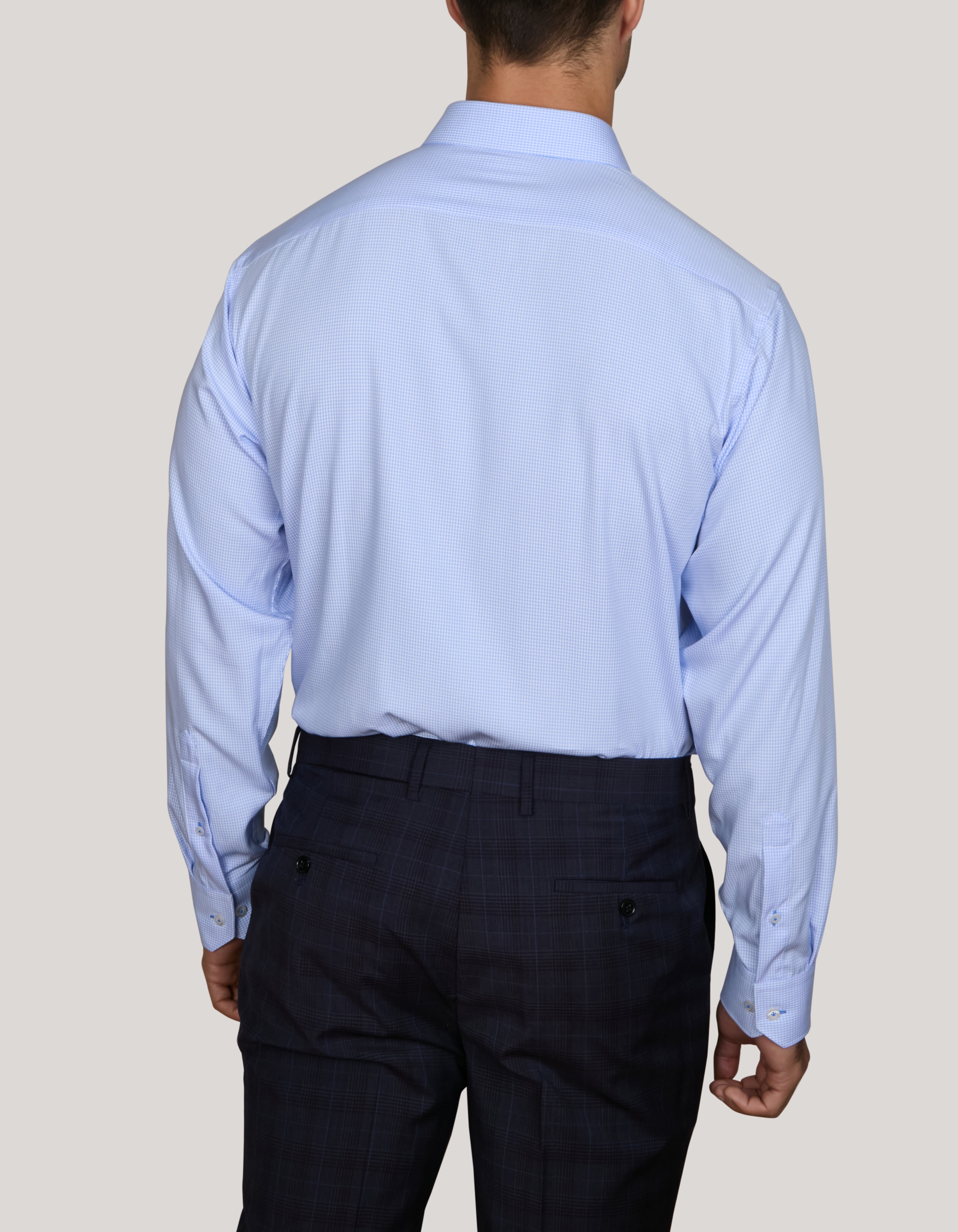 BAMBOO-TENCEL MICRO CHECK SHIRT CLASSIC FIT