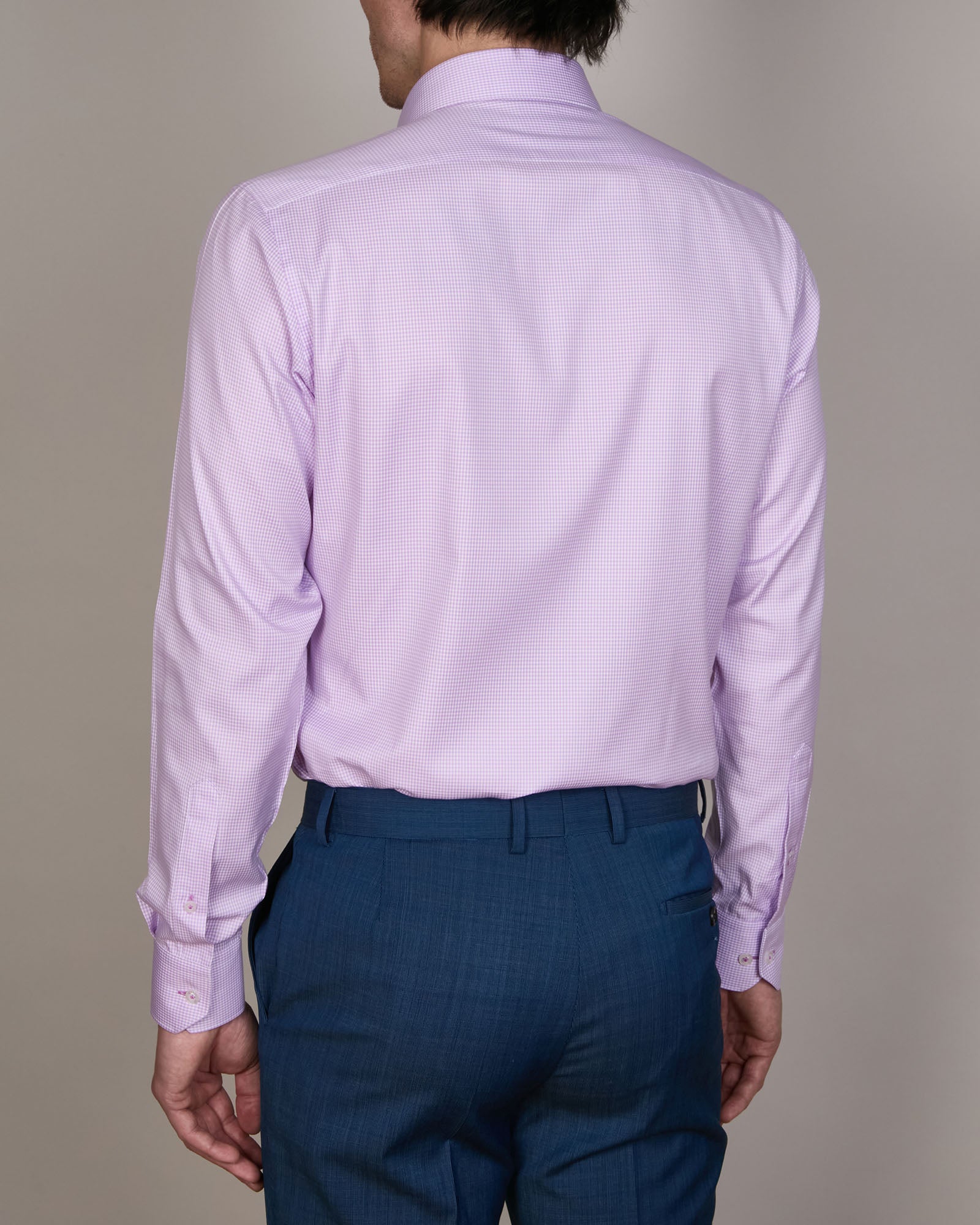 BAMBOO-TENCEL MICRO CHECK SHIRT SLIM FIT