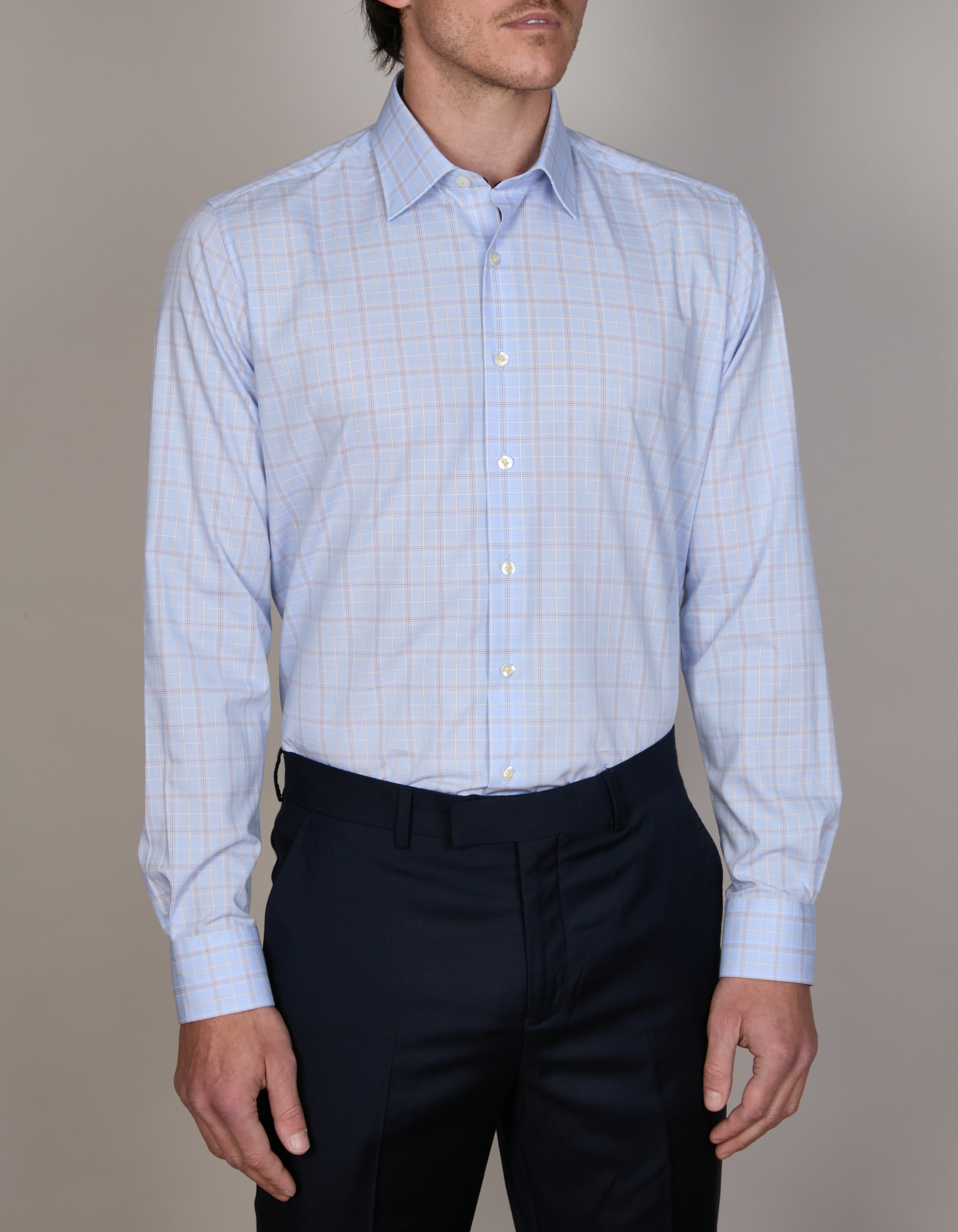CASTIGLIONE SUPER-FINE CHECK SLIM FIT