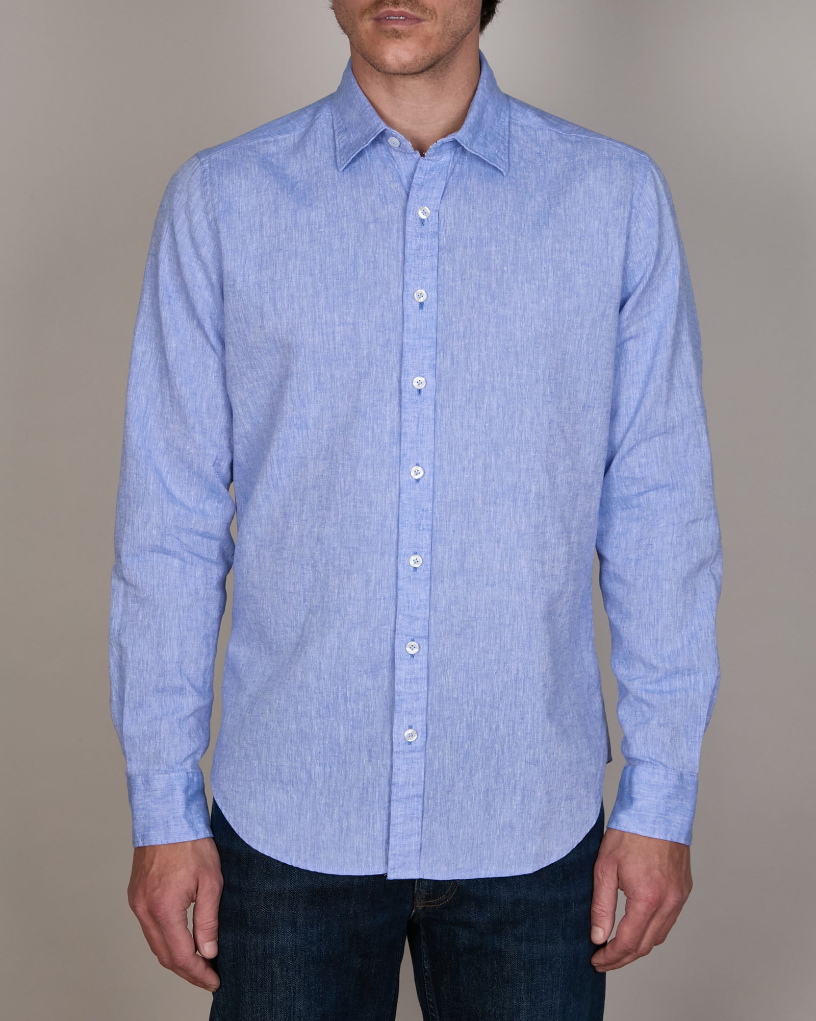 PURE WASHED LINEN SHIRT SLIM FIT