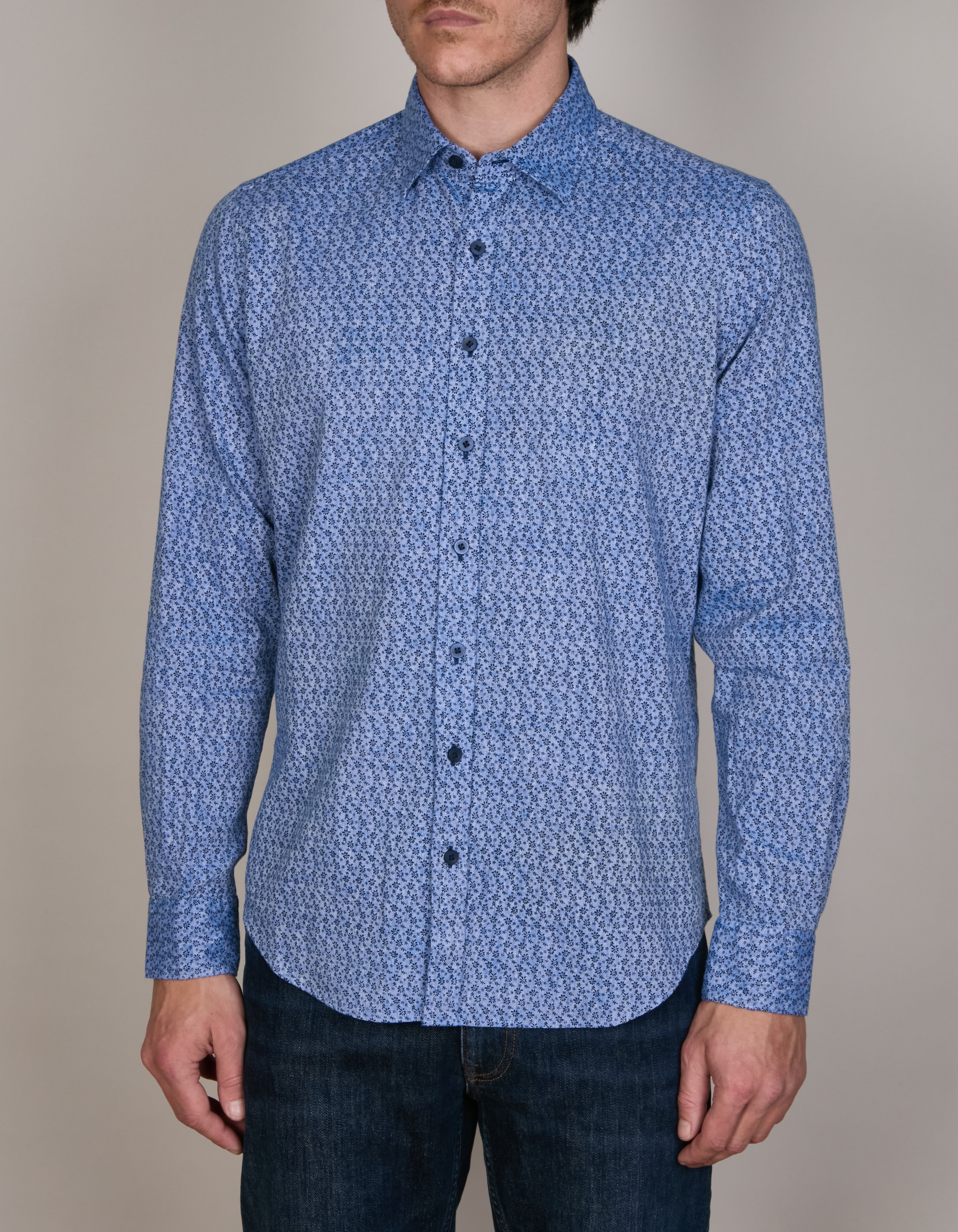 WATERFLOWER DIGITAL PRINT SHIRT SLIM FIT