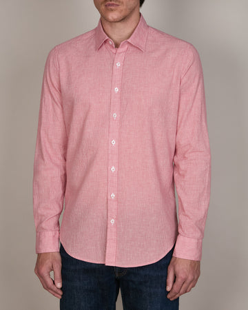 PUPPY TOOTH LINEN BLEND SLIM FIT