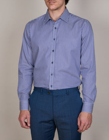 GROSETTO TWILL STRIPE SHIRT SLIM FIT