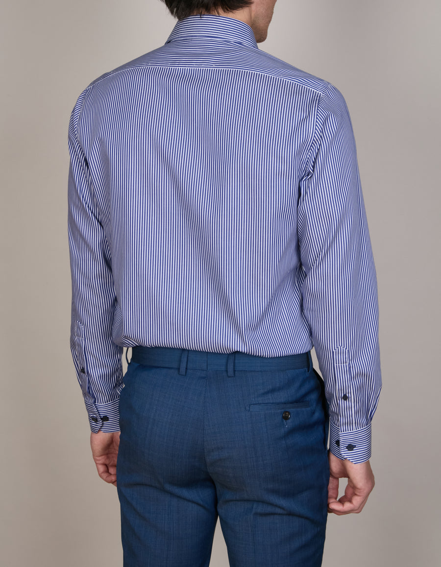 GROSETTO TWILL STRIPE SHIRT SLIM FIT