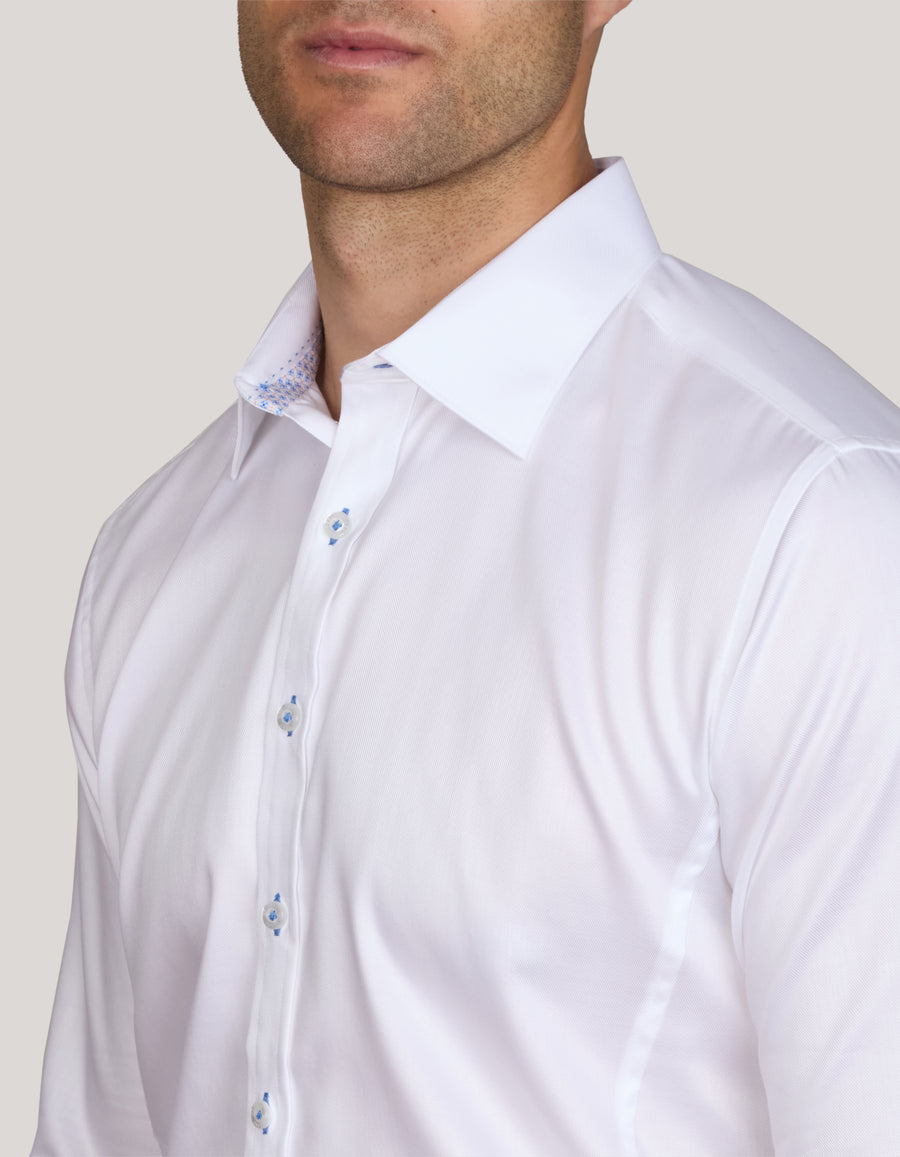 PERUGIA 2 PLY TWILL SHIRT ATHLETIC FIT