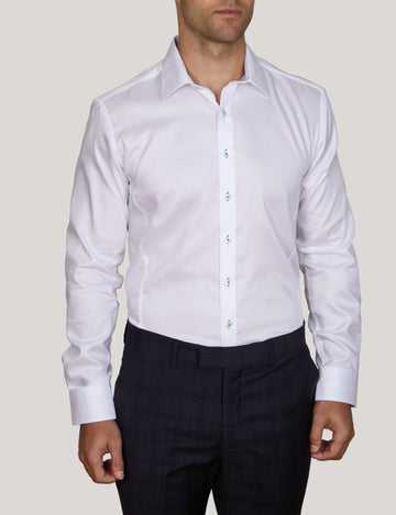PERUGIA 2 PLY TWILL SHIRT ATHLETIC FIT