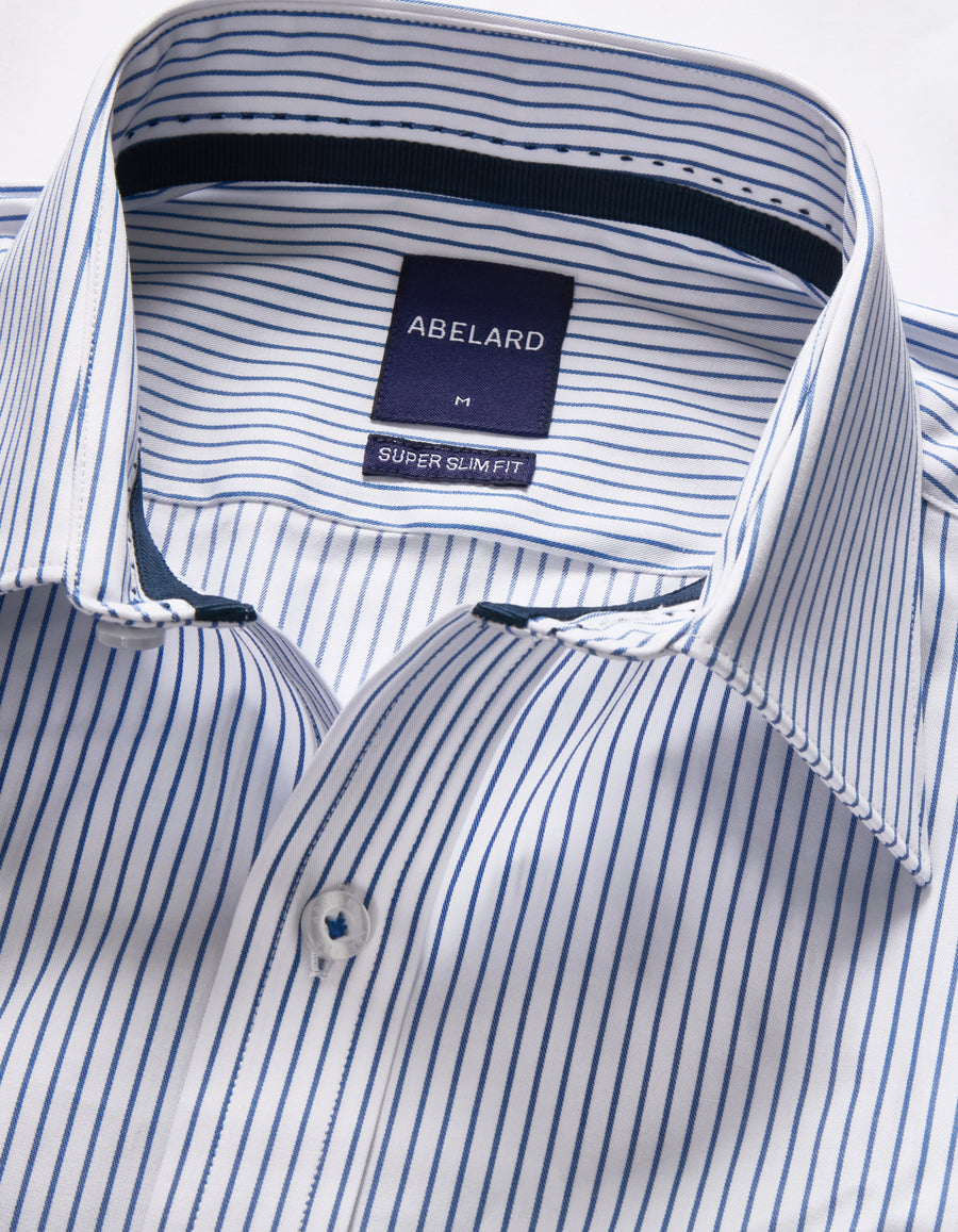 PESARO SUPER-FINE STRIPE SHIRT ATHLETIC FIT