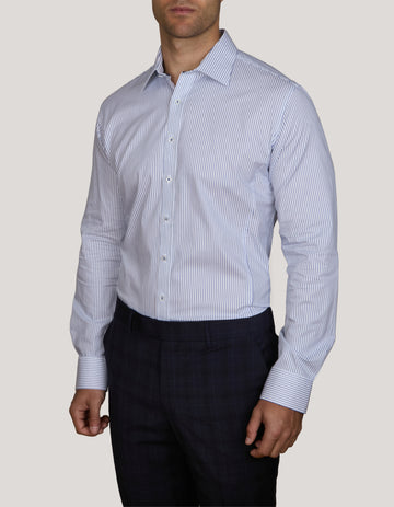 PESARO SUPER-FINE STRIPE SHIRT ATHLETIC FIT