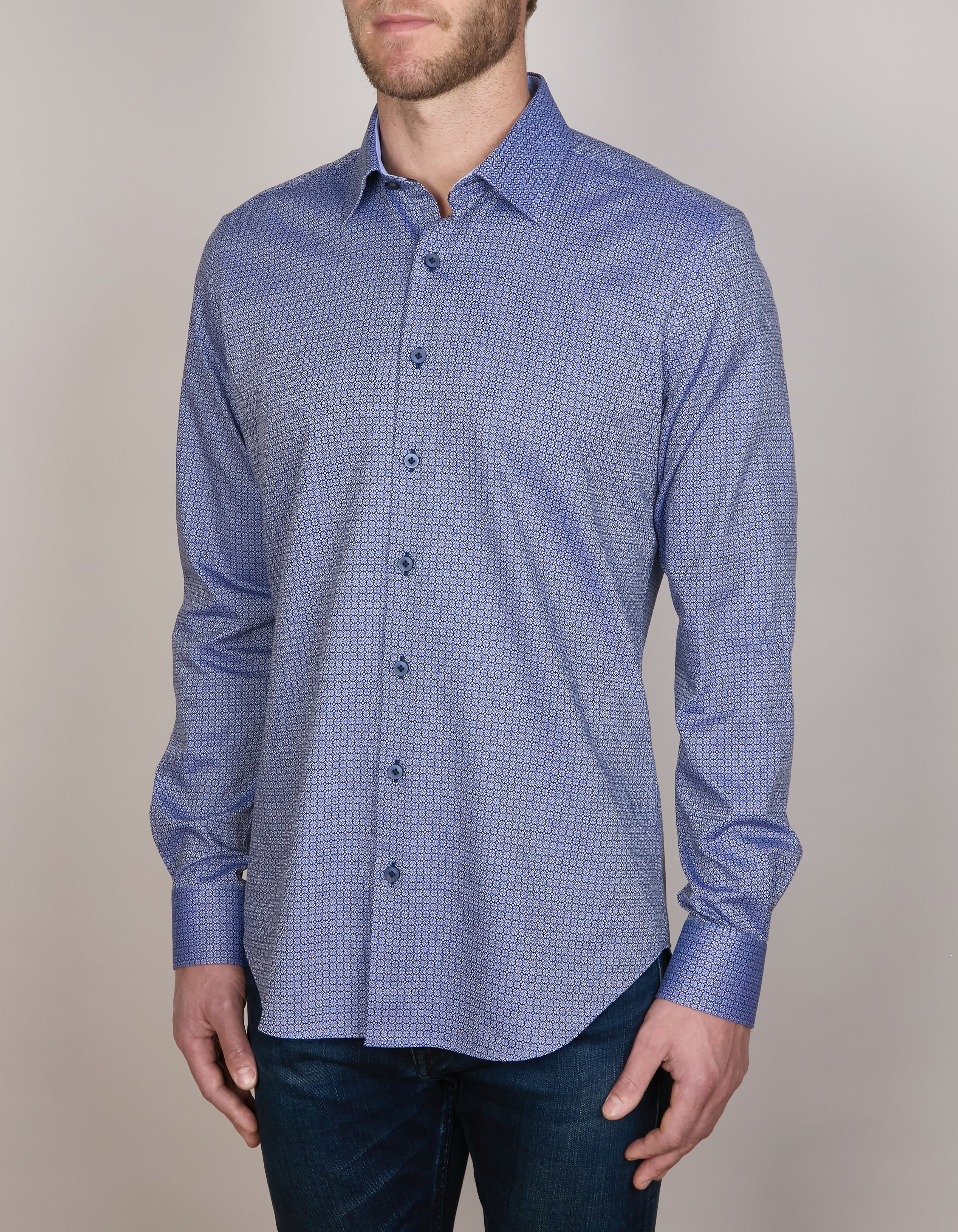 CIRCLE-WORK PRINT SHIRT SLIM FIT