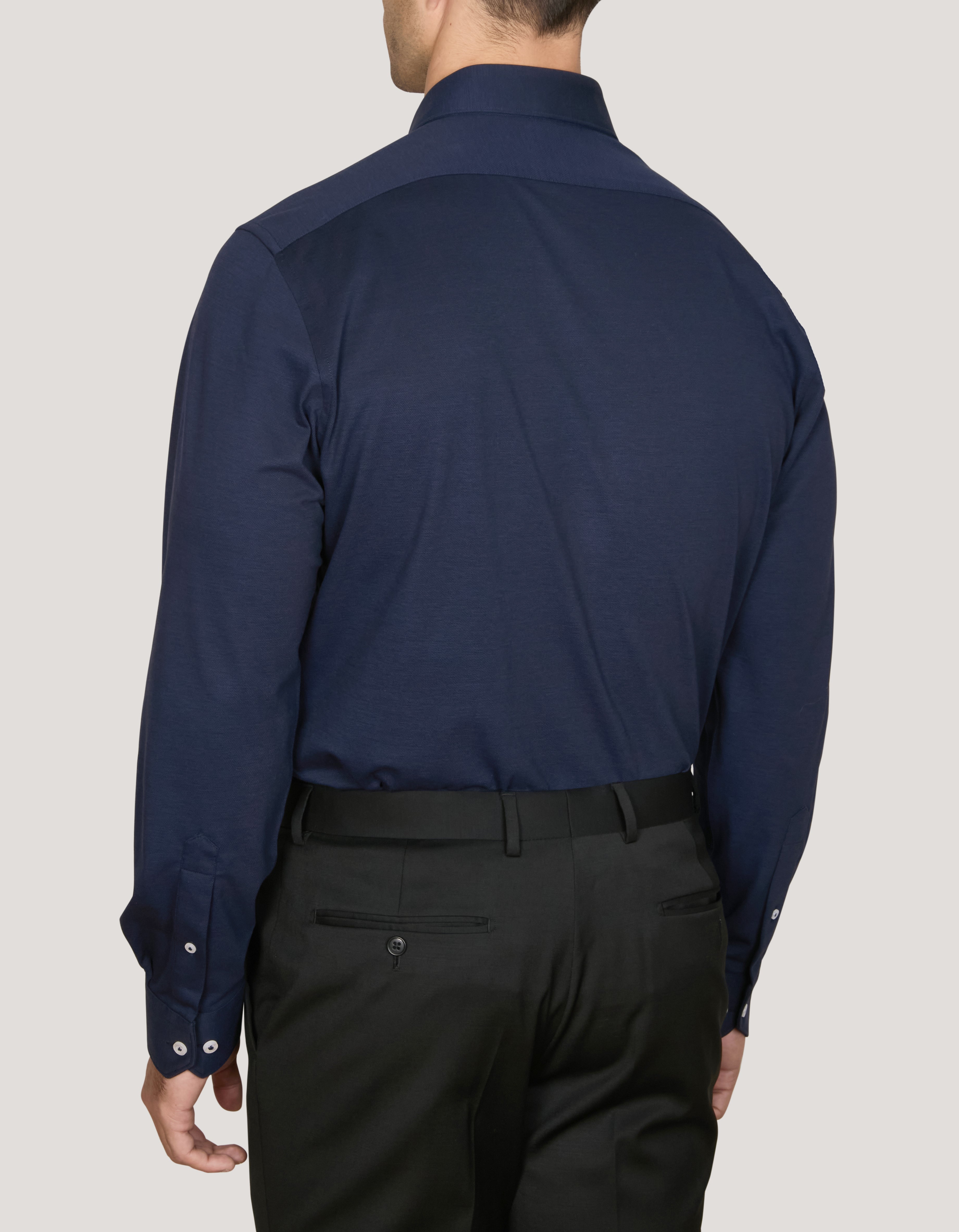 MELANGE PIQUE KNIT SHIRT SLIM FIT