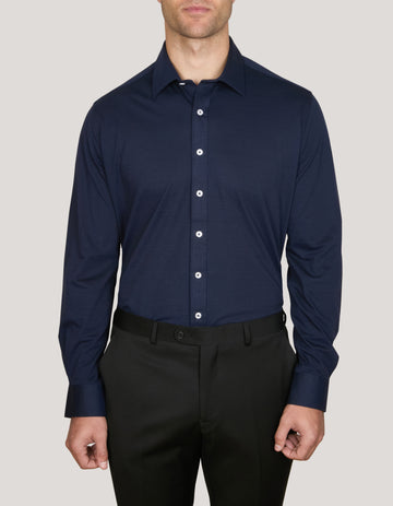 MELANGE PIQUE KNIT SHIRT SLIM FIT