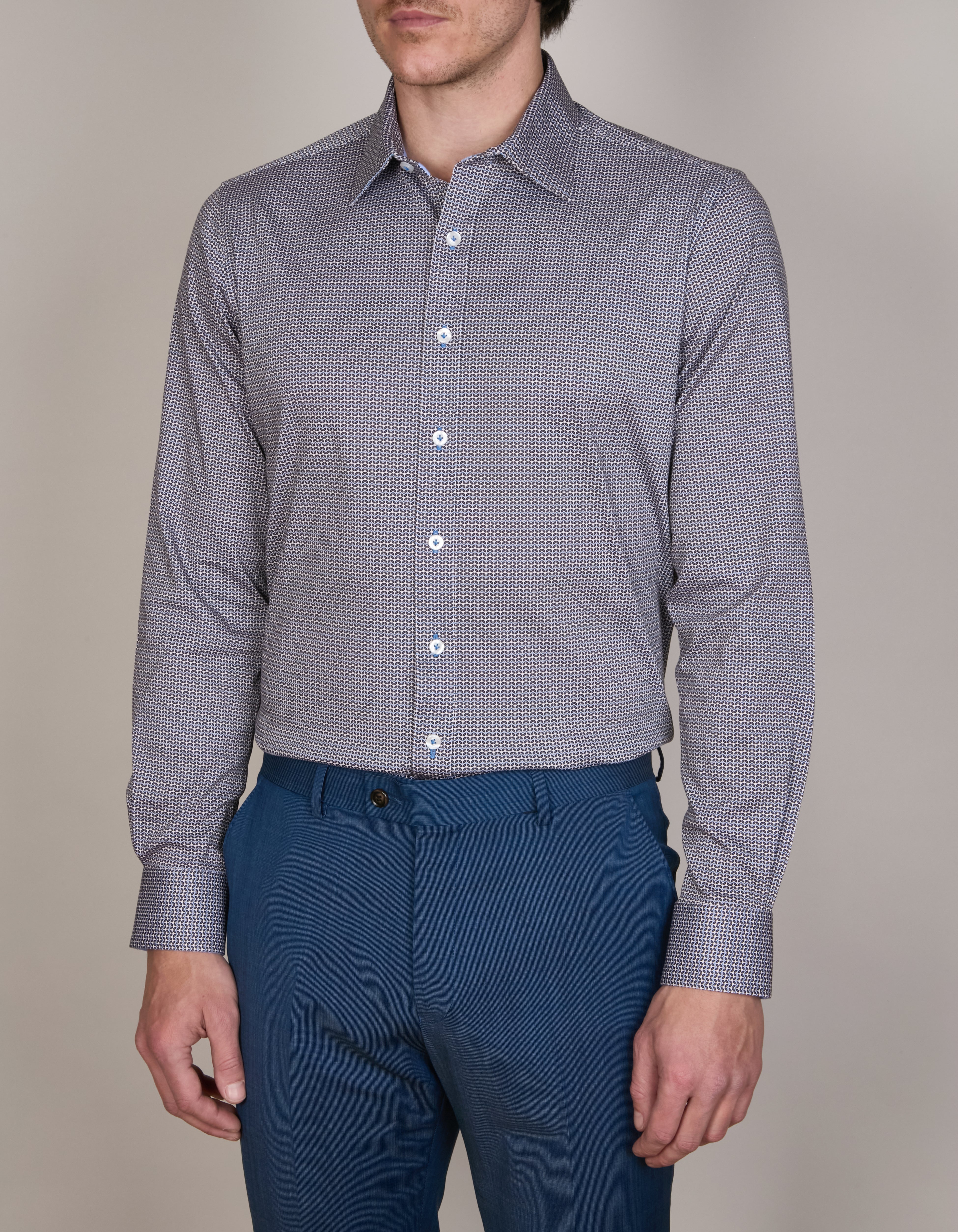 BASTIA PRINT KNIT SHIRT SLIM FIT