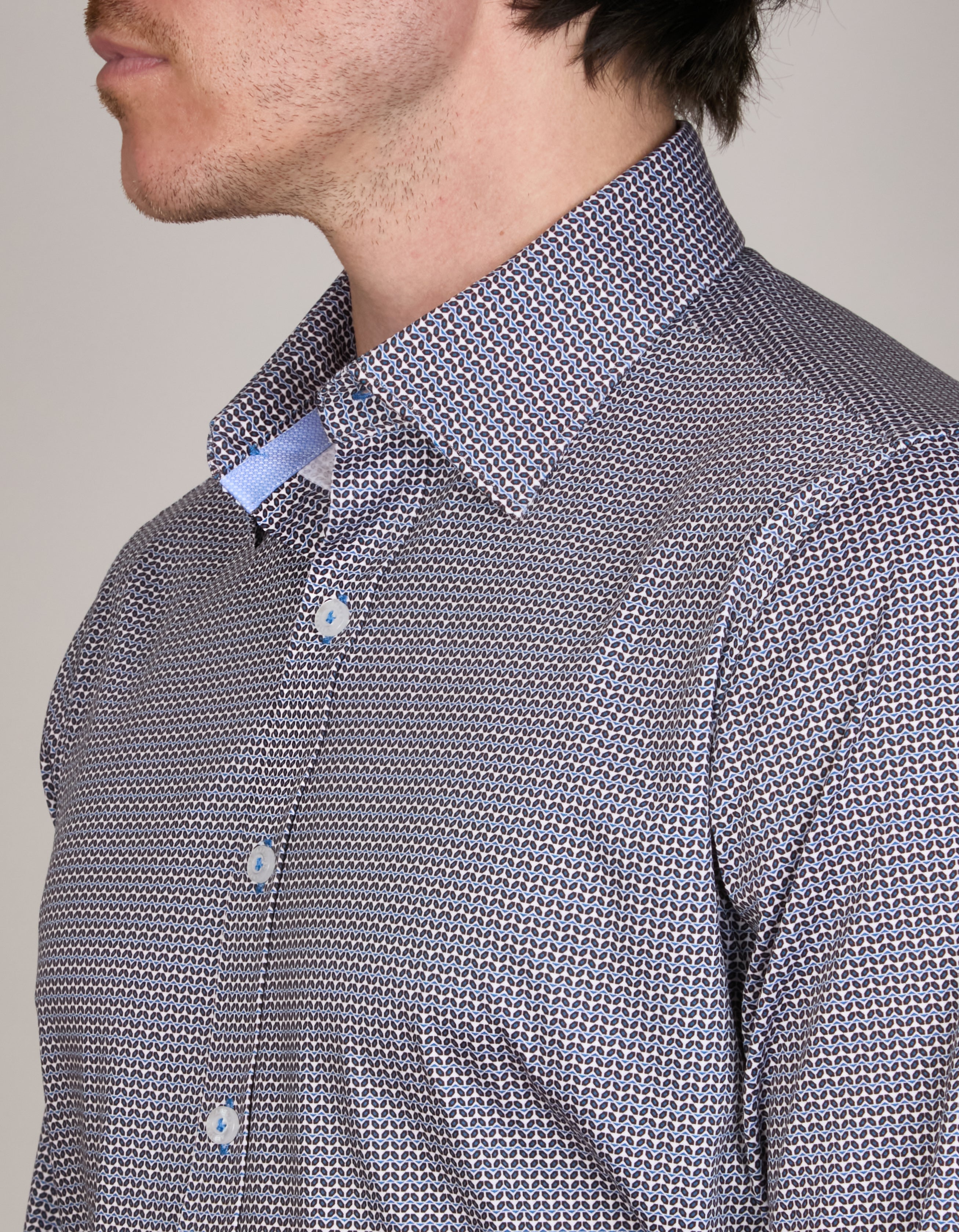 BASTIA PRINT KNIT SHIRT SLIM FIT