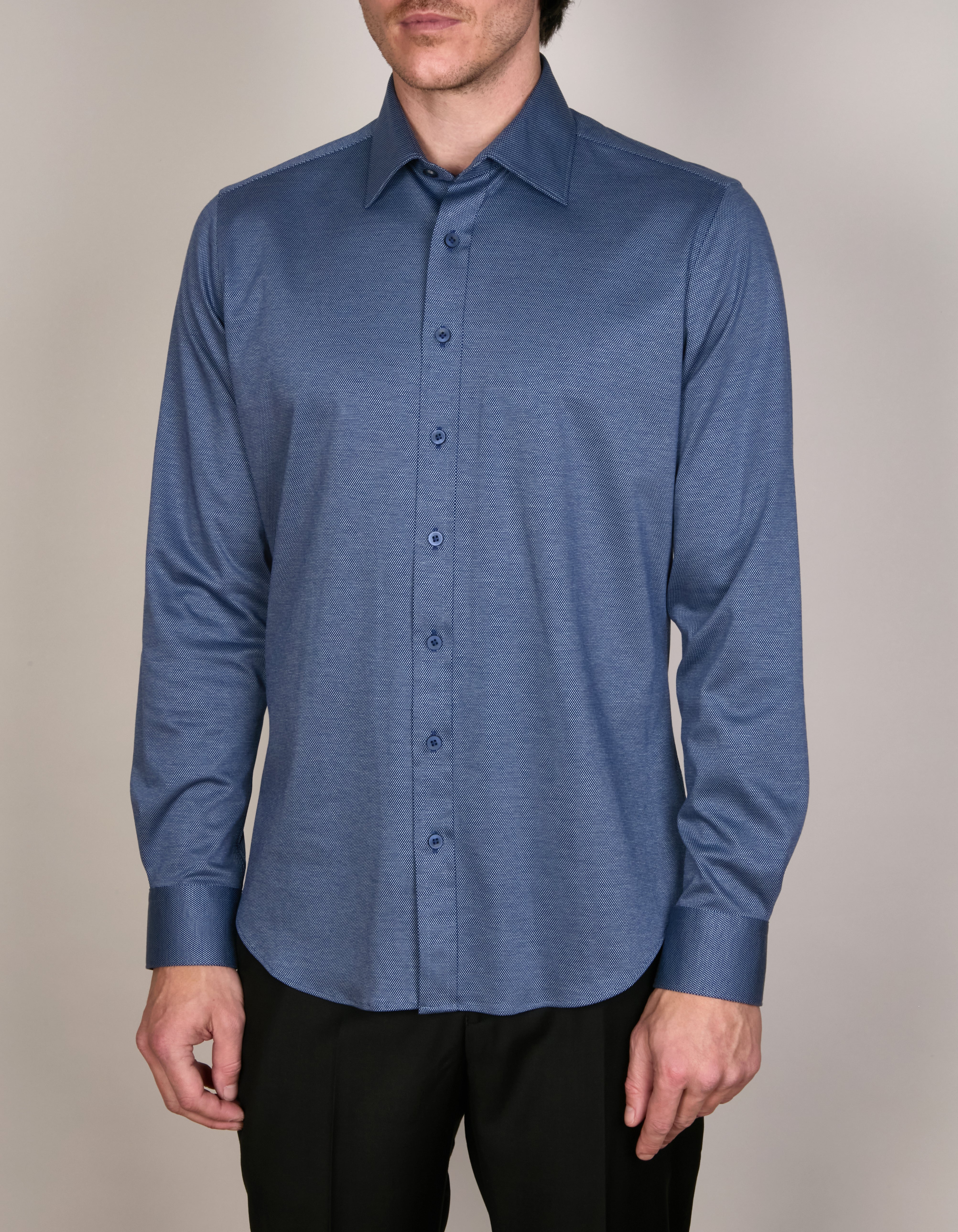 ORTEBELLO JACQUARD KNIT SLIM SHIRT