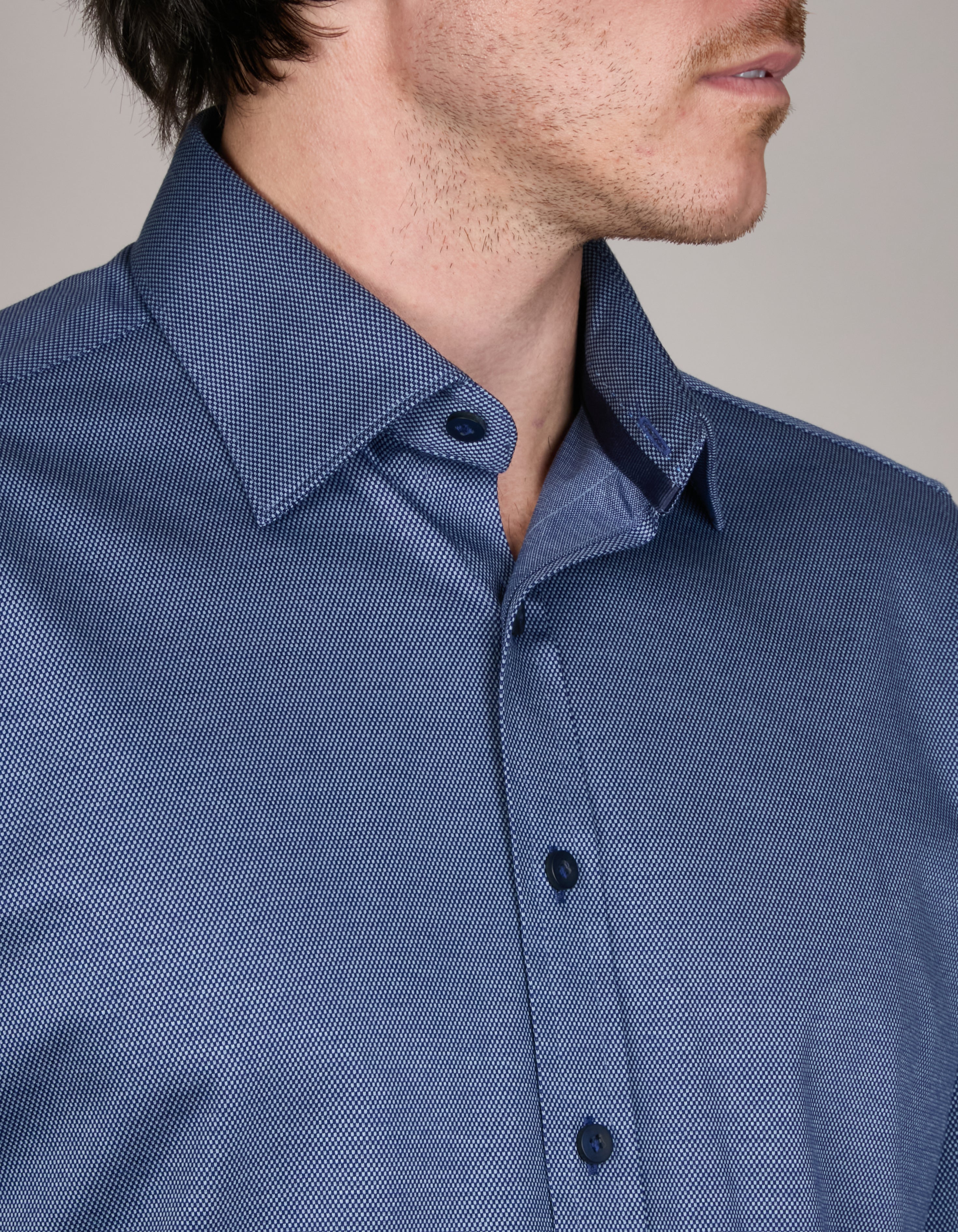 ORTEBELLO JACQUARD KNIT SLIM SHIRT