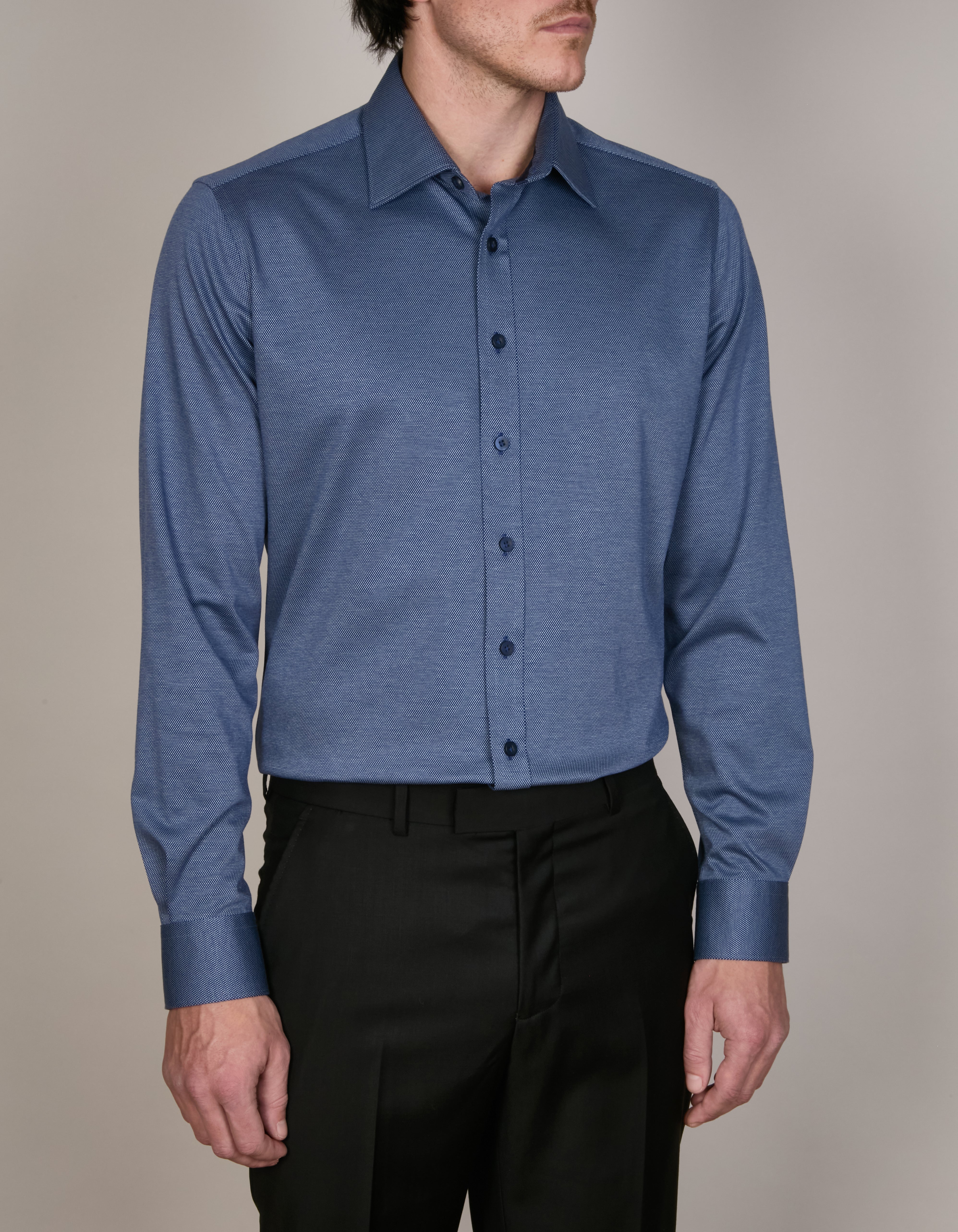 ORTEBELLO JACQUARD KNIT SLIM SHIRT