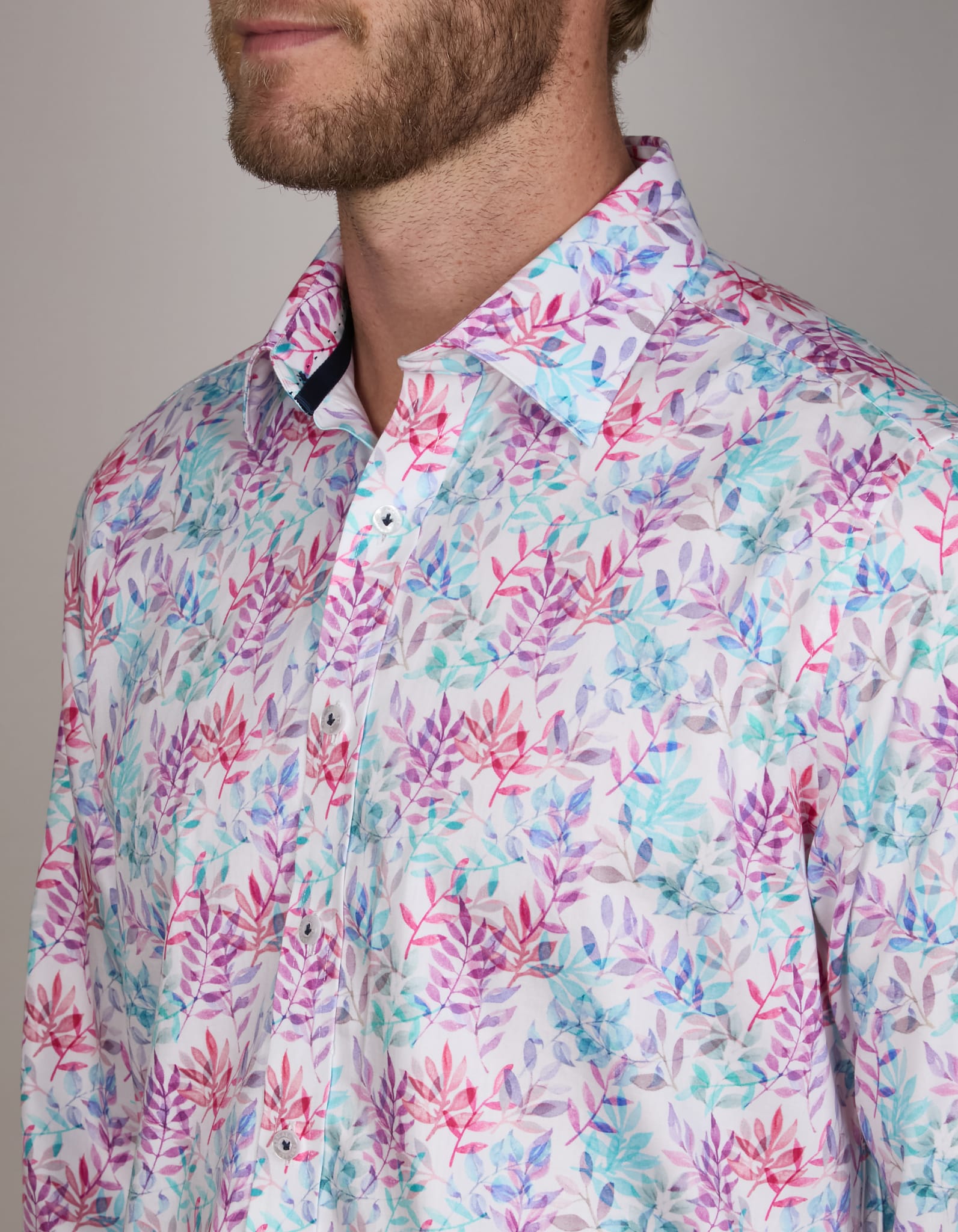WATERCOLOUR PRINT SHIRT SLIM FIT