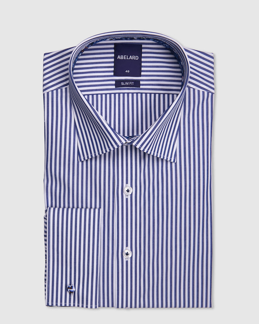 ISTRES STRIPE SLIM FIT SHIRT with FRENCH CUFFS