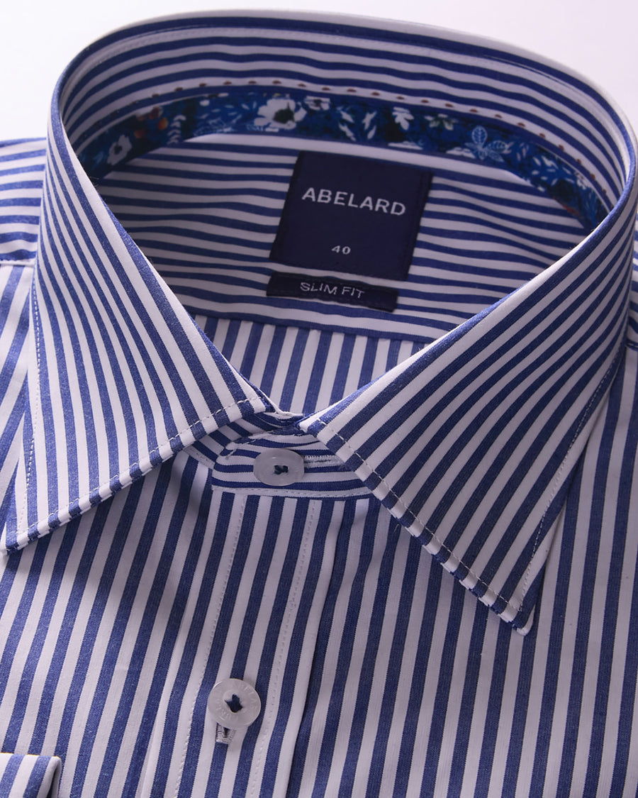 ISTRES STRIPE SLIM FIT SHIRT with FRENCH CUFFS