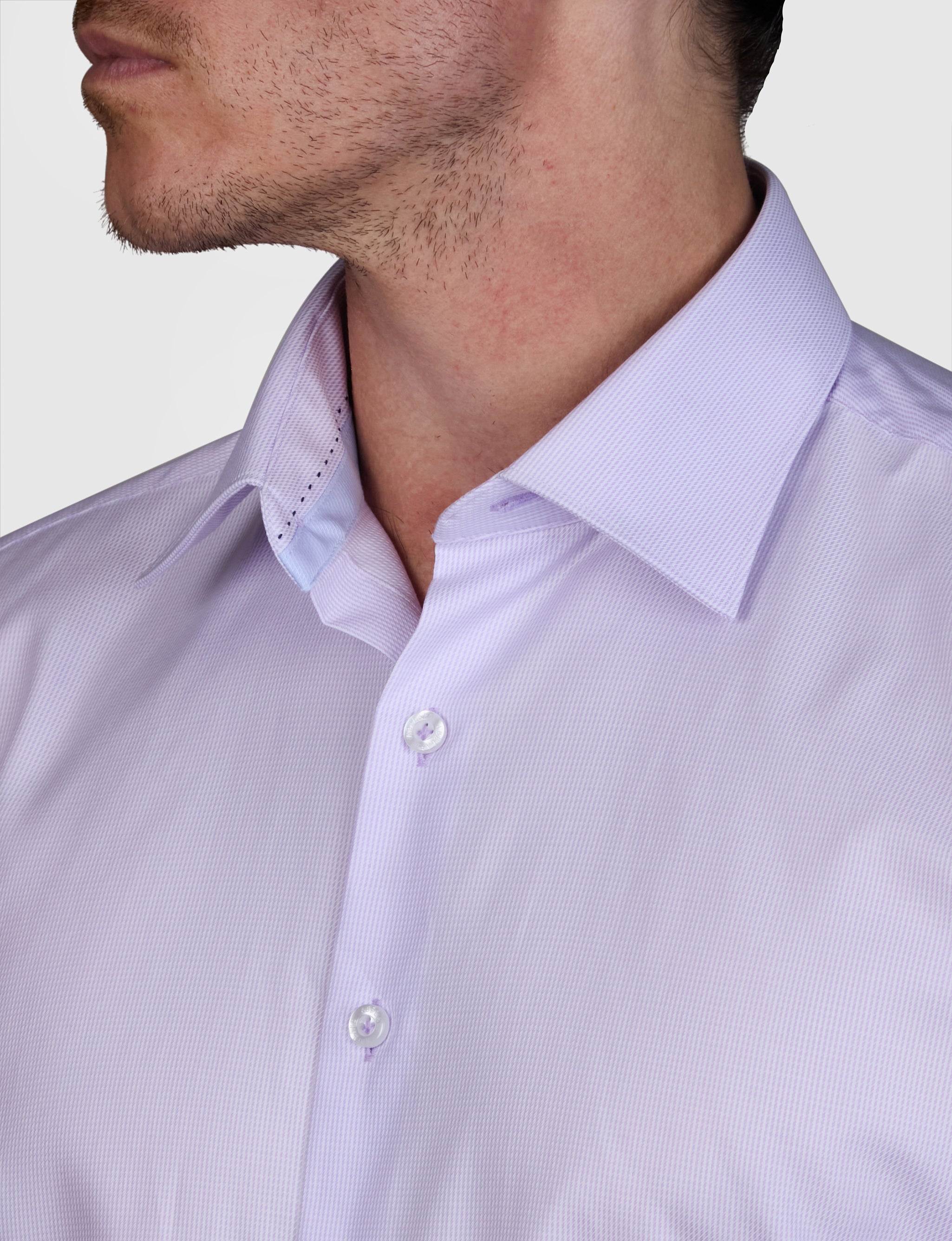 ZIGGURAT ZIG-ZAG TWILL SLIM FIT SHIRT